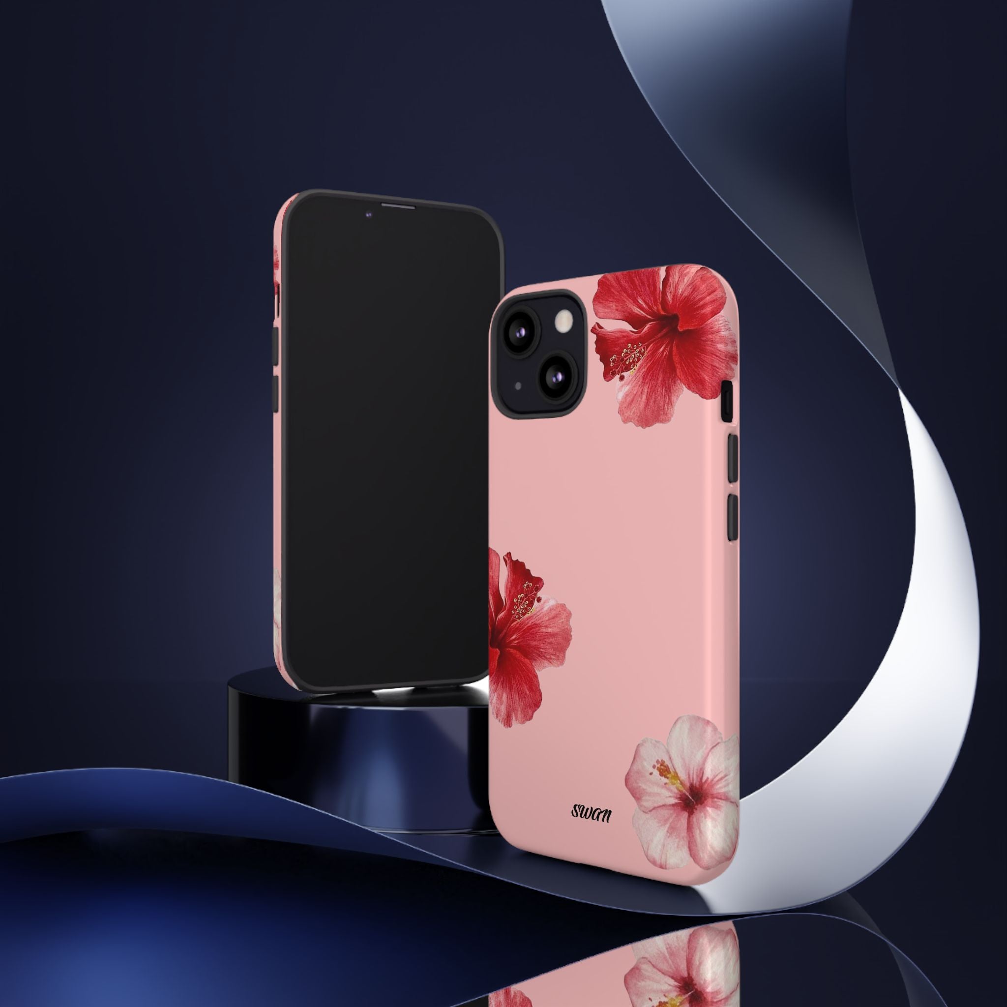 Blühender Hibiskus (Rosa)