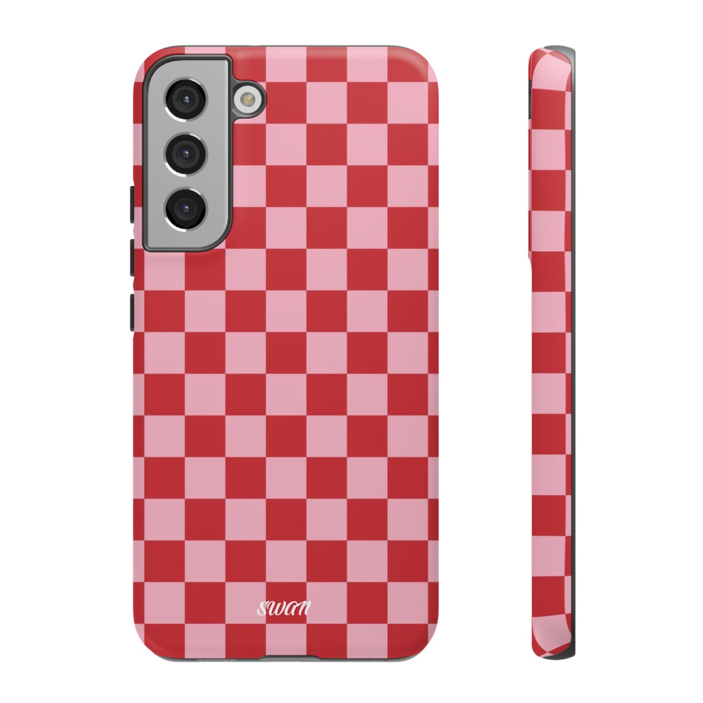 Red Checkerboard - Swan