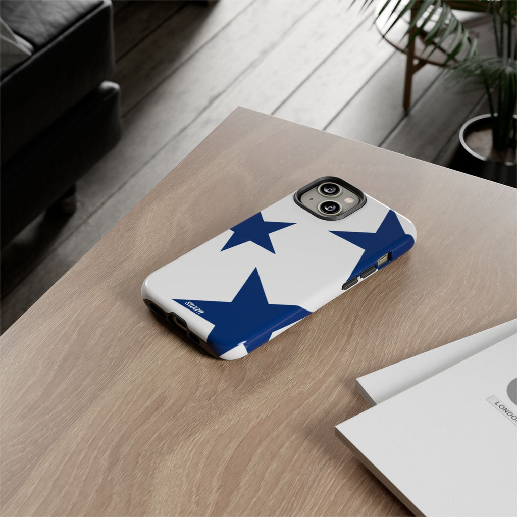 Sternenblüte (Blau in Weiß)