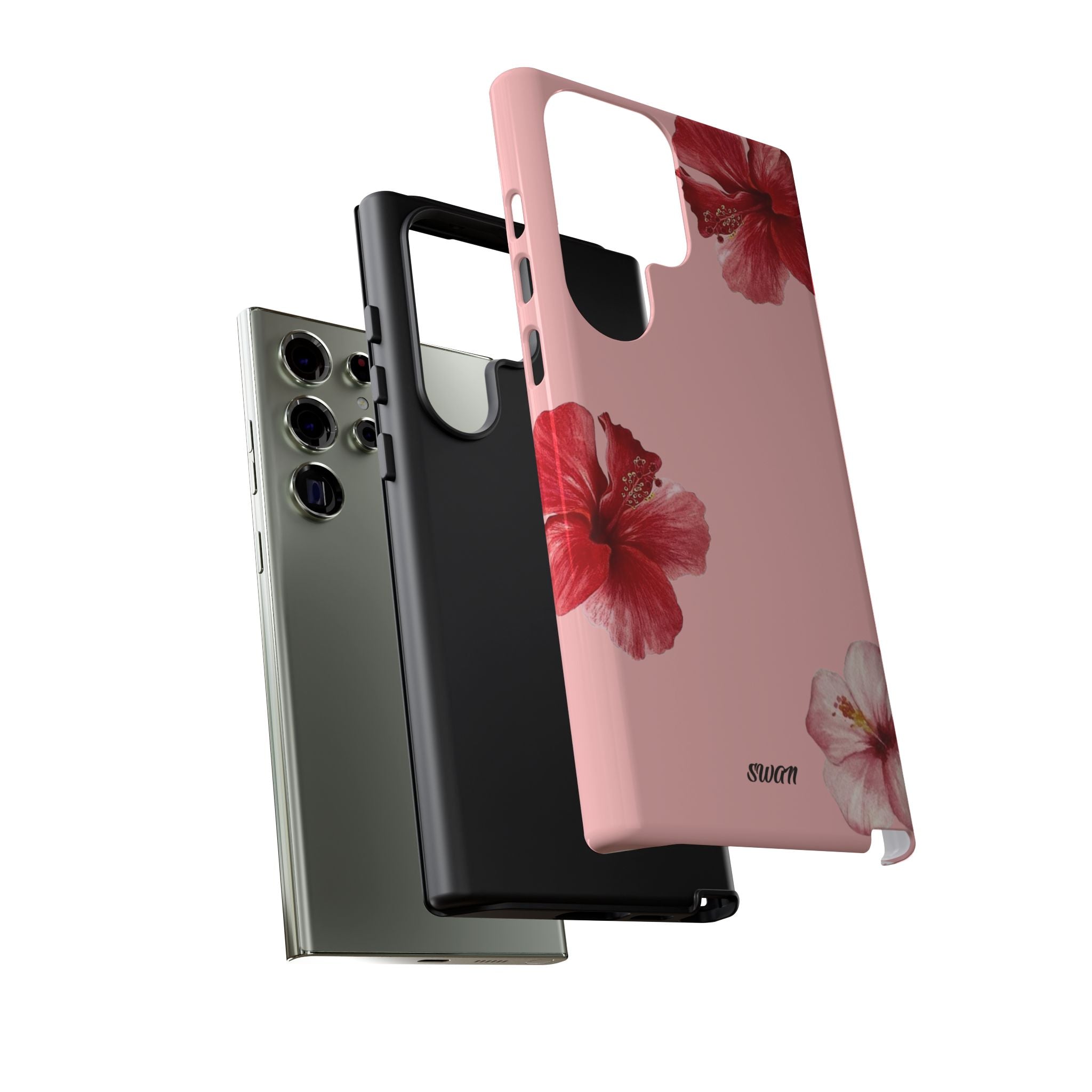 Blühender Hibiskus (Rosa)