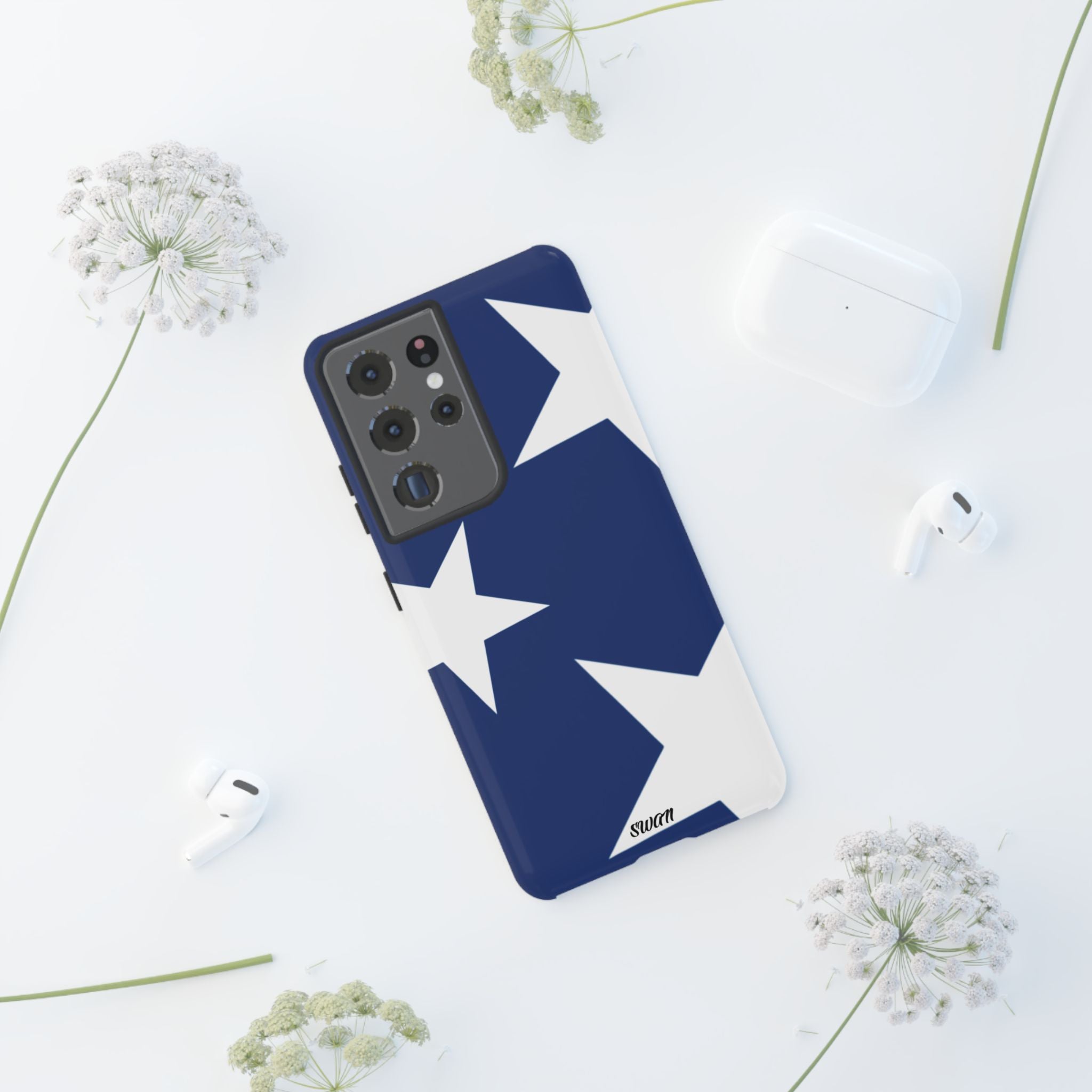 Star Bloom (White in Blue)