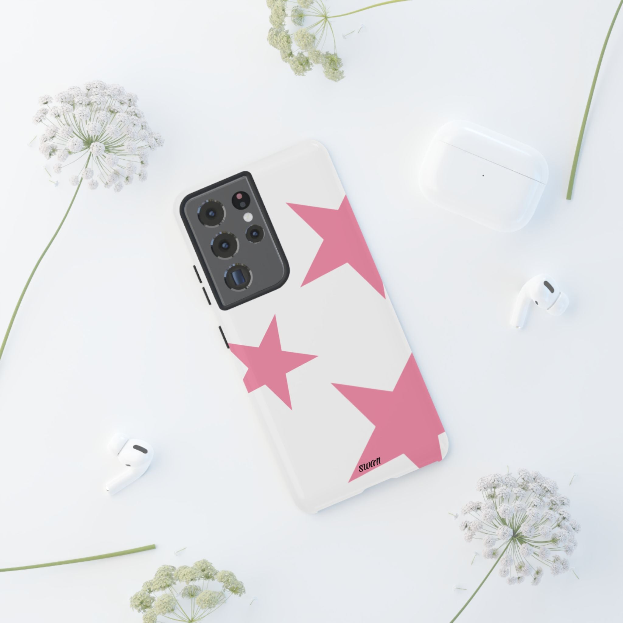 Star Bloom (Pink in White)