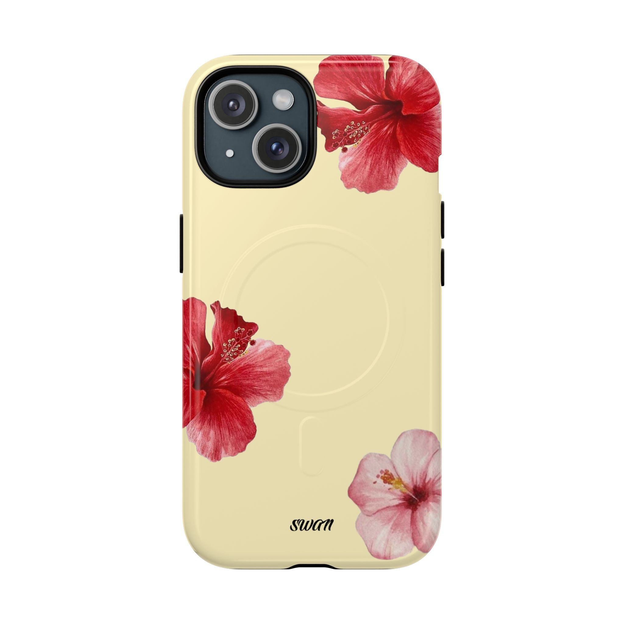 Hibiscus floral (Jaune tendre) (Magsafe)