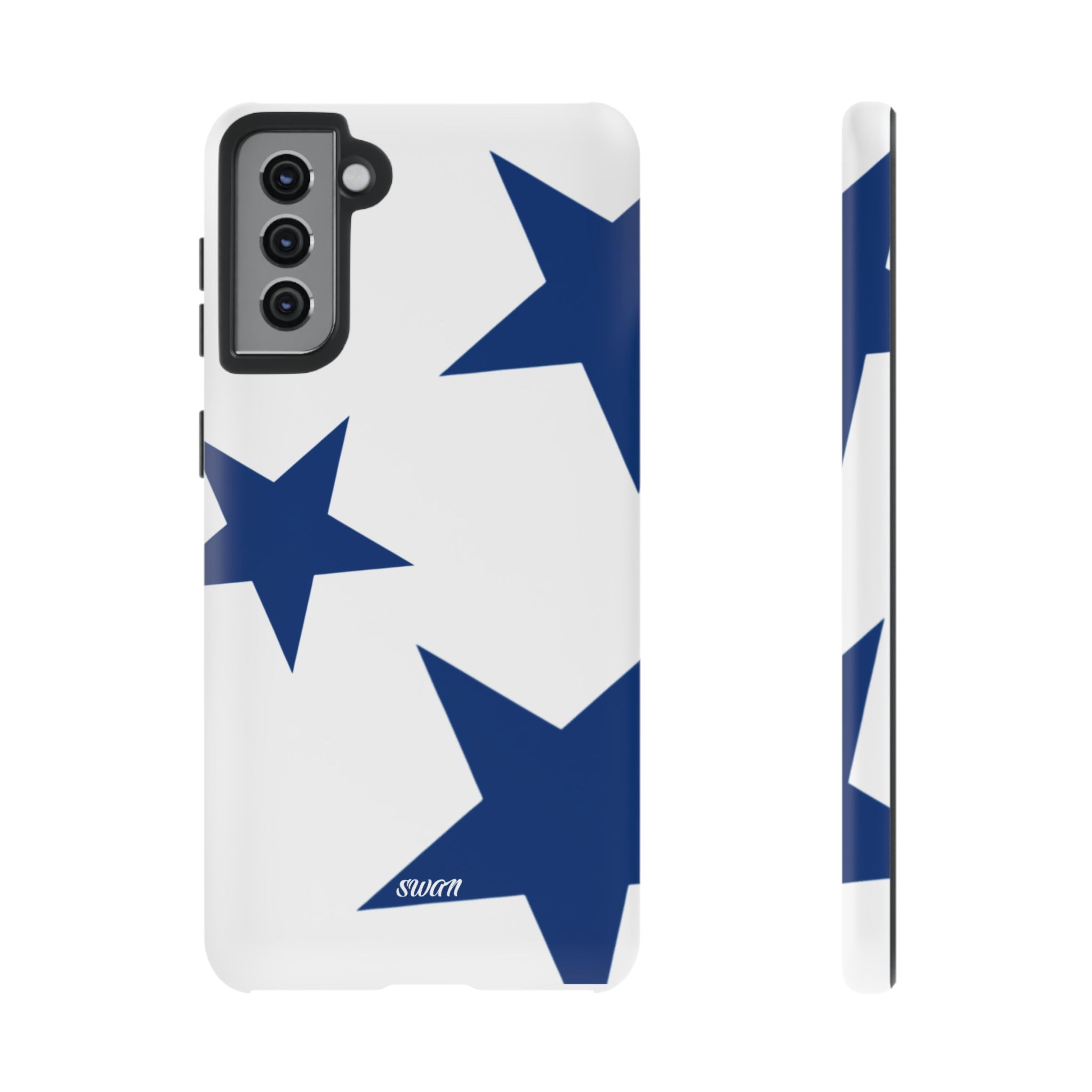 Sternenblüte (Blau in Weiß)