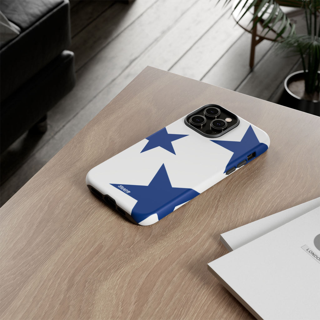 Sternenblüte (Blau in Weiß)