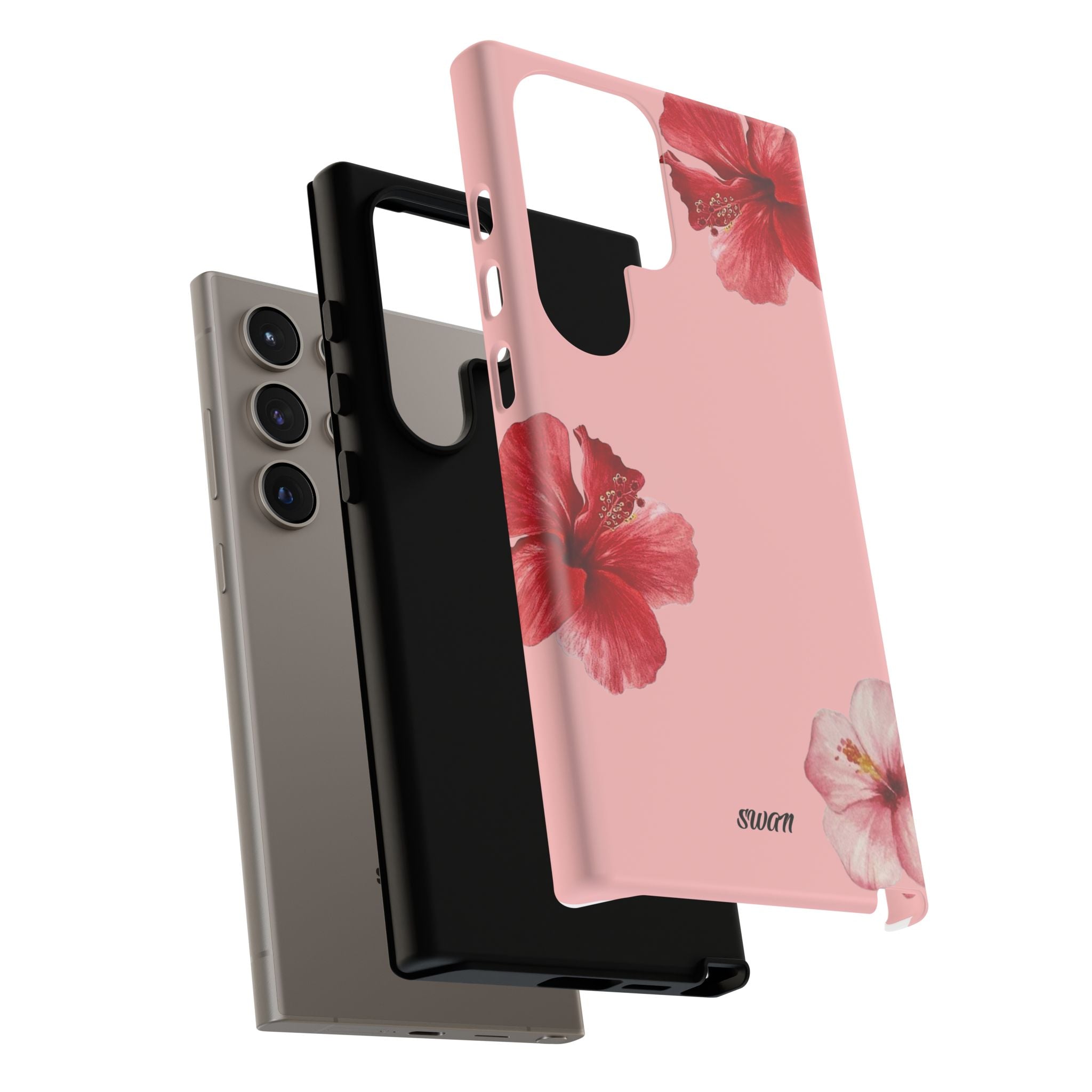 Blühender Hibiskus (Rosa)