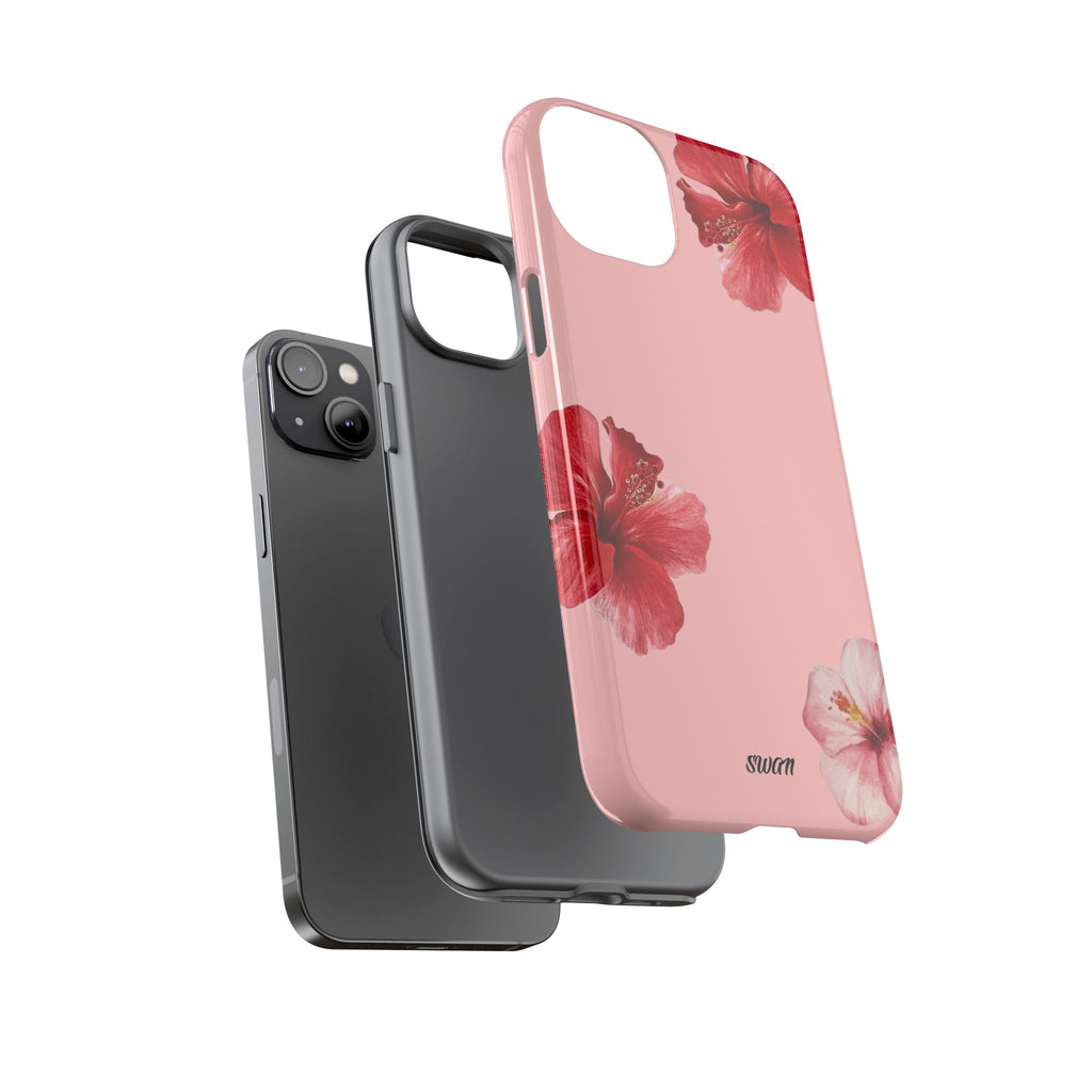 Blühender Hibiskus (Rosa)