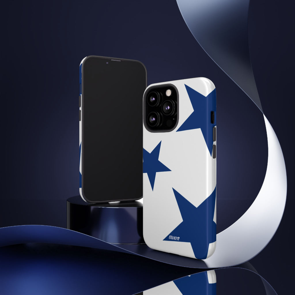 Sternenblüte (Blau in Weiß)