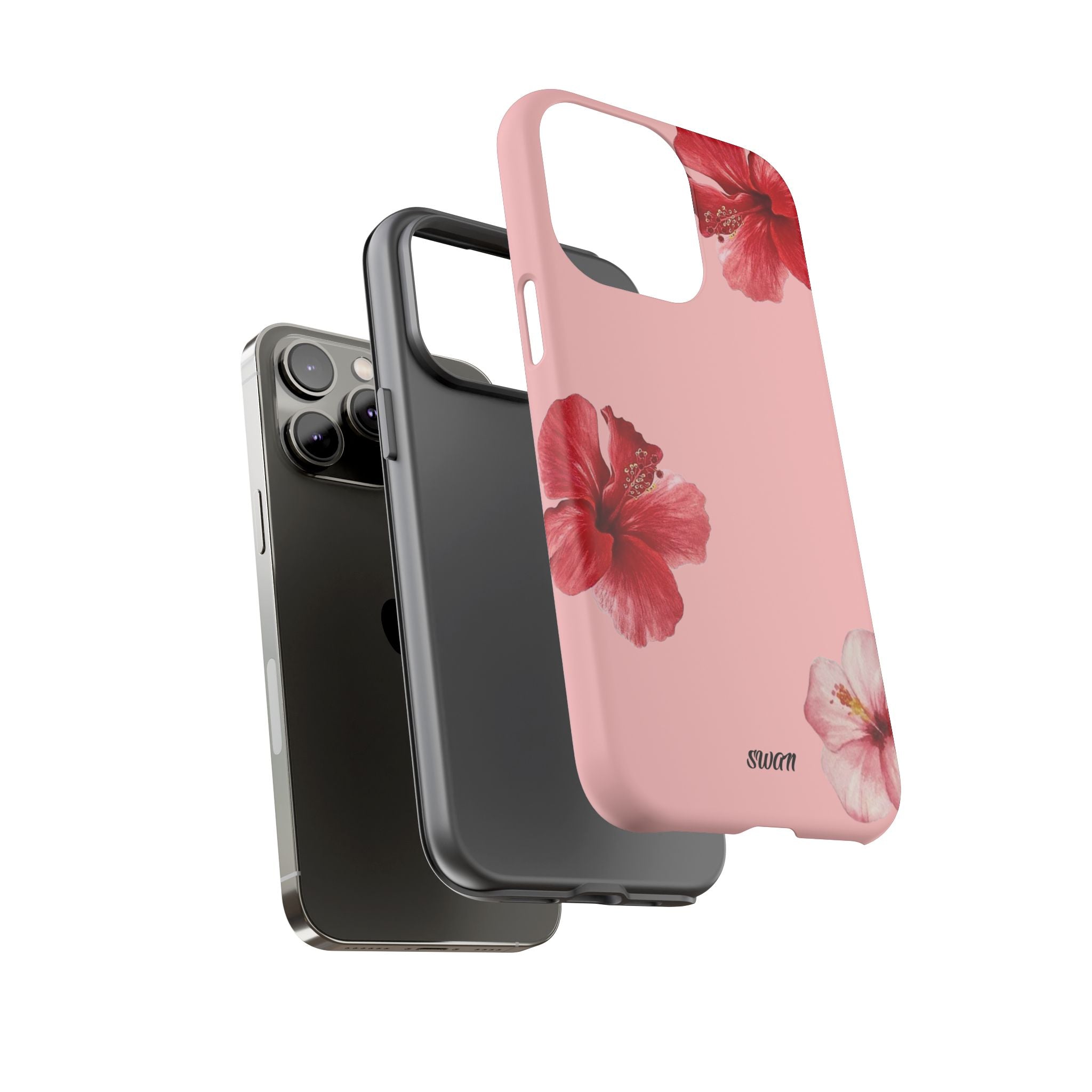 Blühender Hibiskus (Rosa)