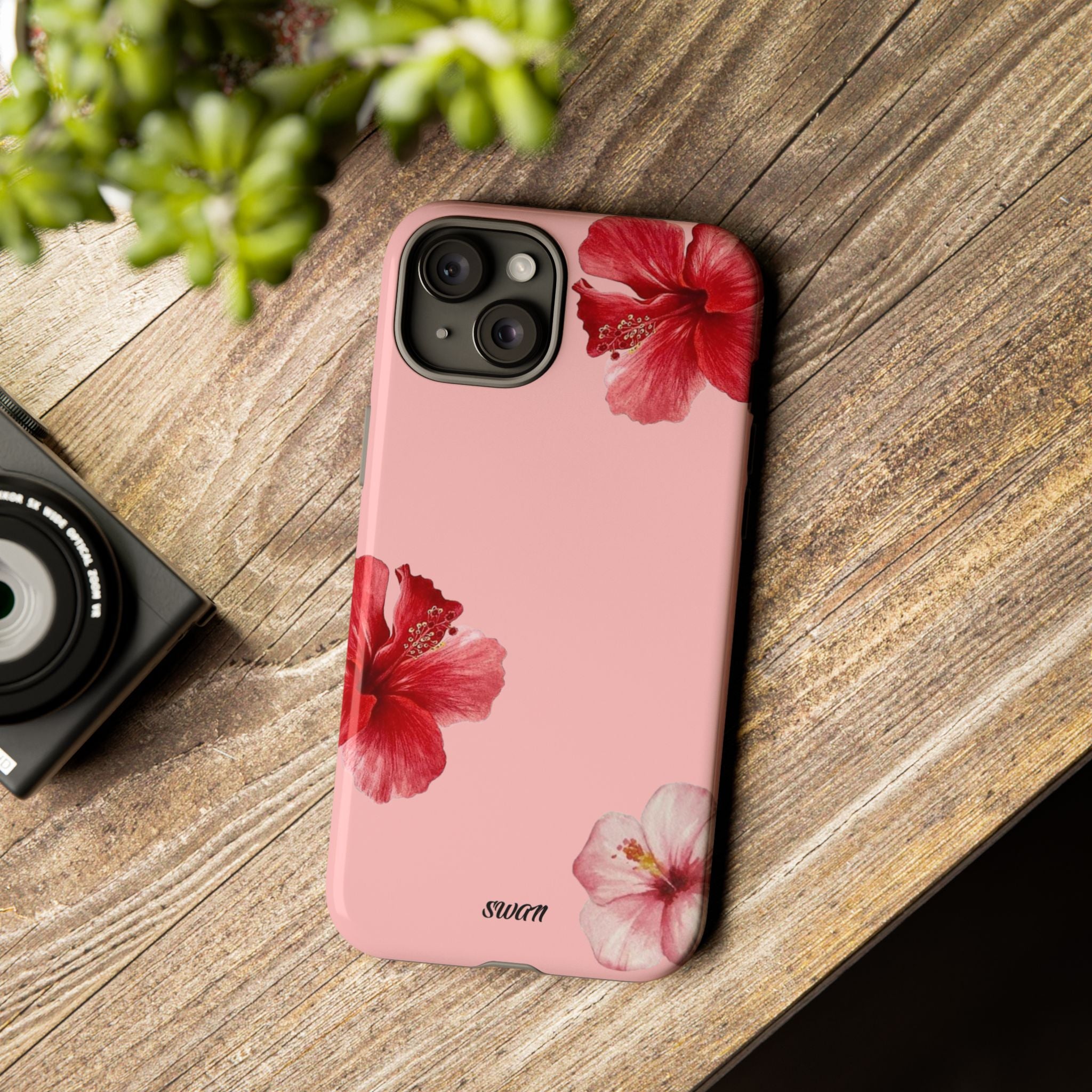 Blühender Hibiskus (Rosa)