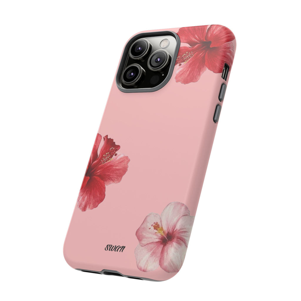 Blühender Hibiskus (Rosa)