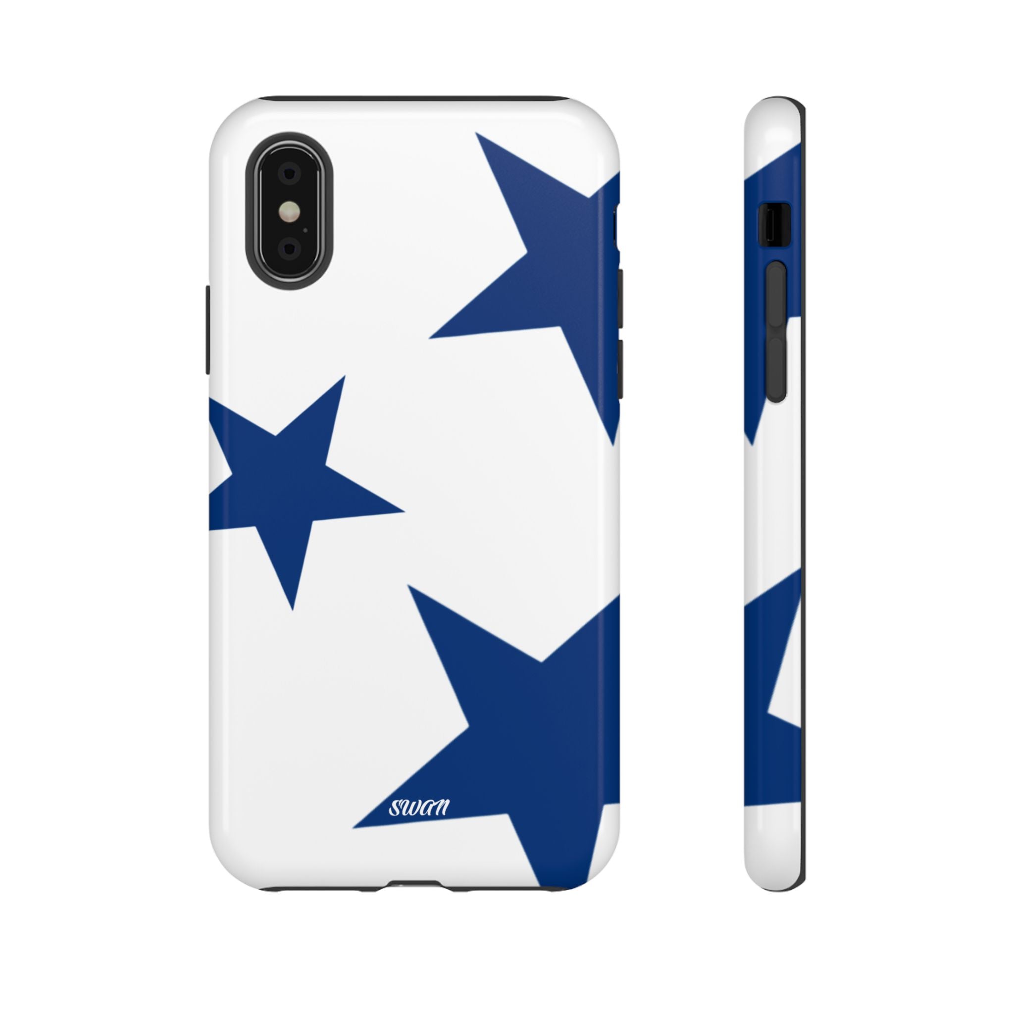 Sternenblüte (Blau in Weiß)