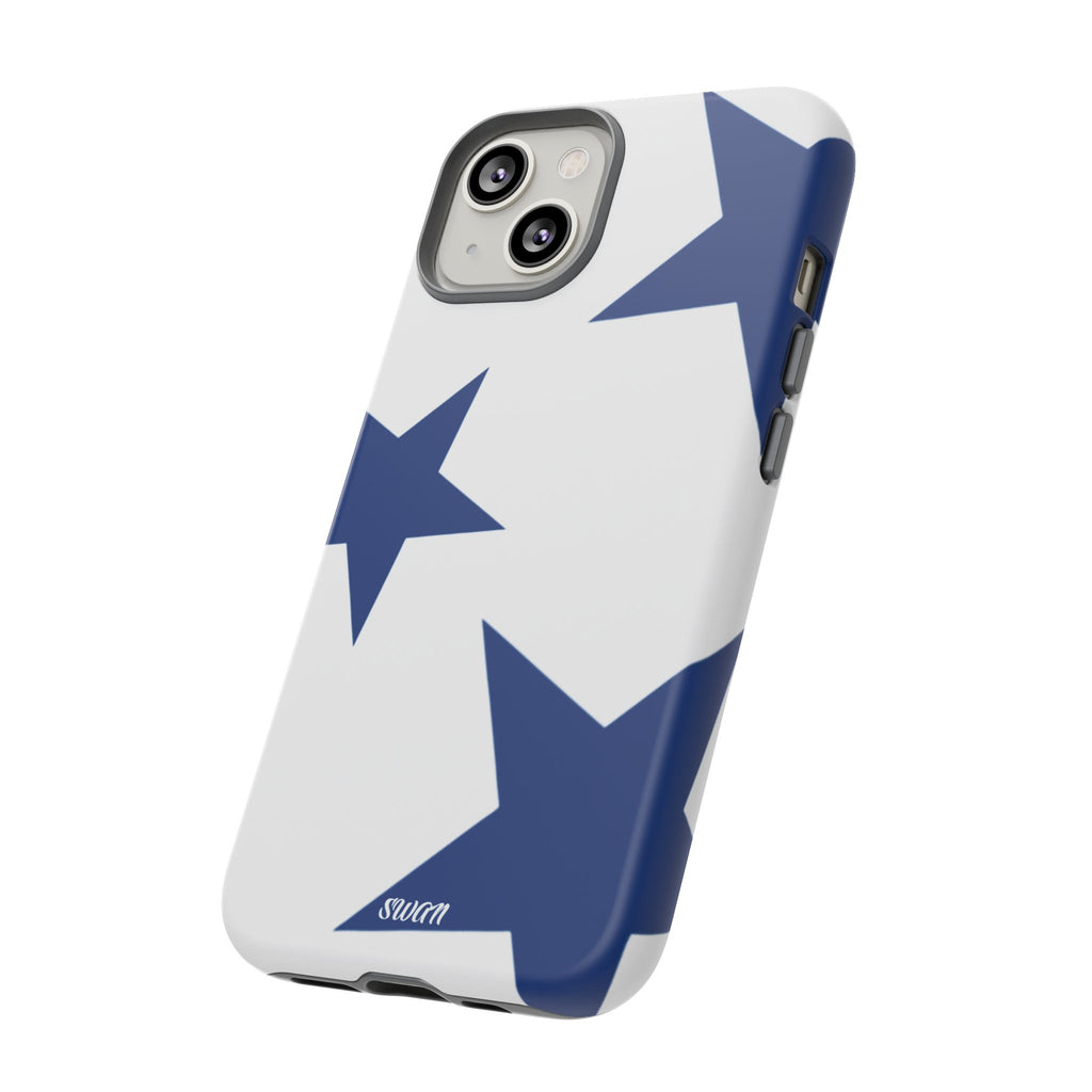 Sternenblüte (Blau in Weiß)