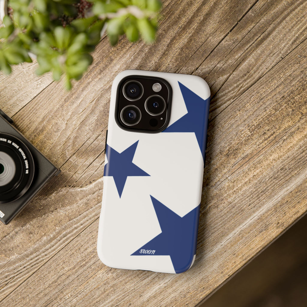 Sternenblüte (Blau in Weiß)