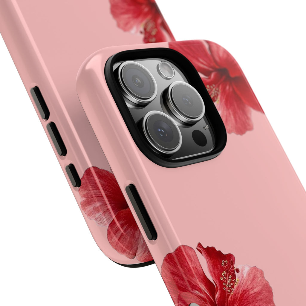 Blühender Hibiskus (Rosa)