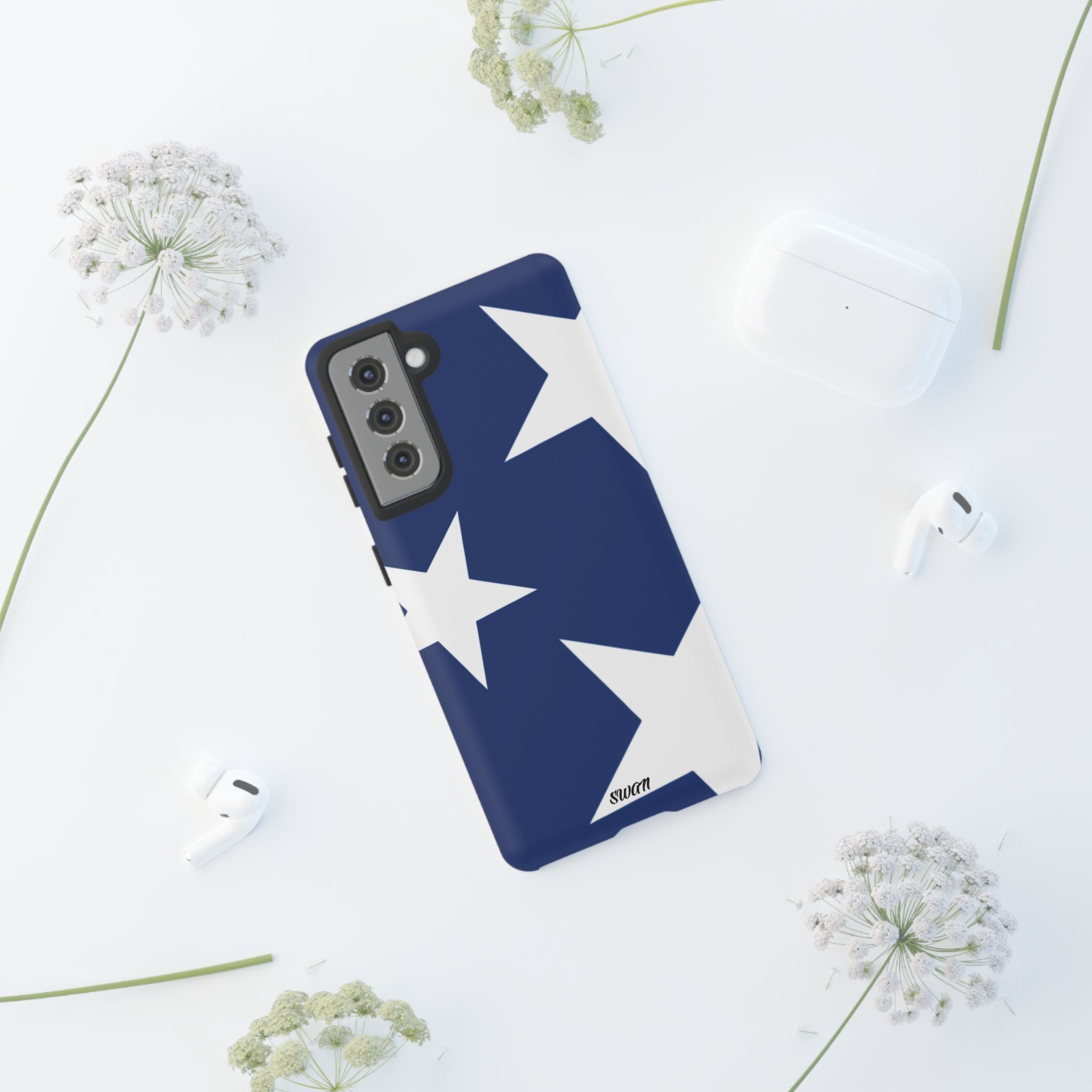 Star Bloom (White in Blue)