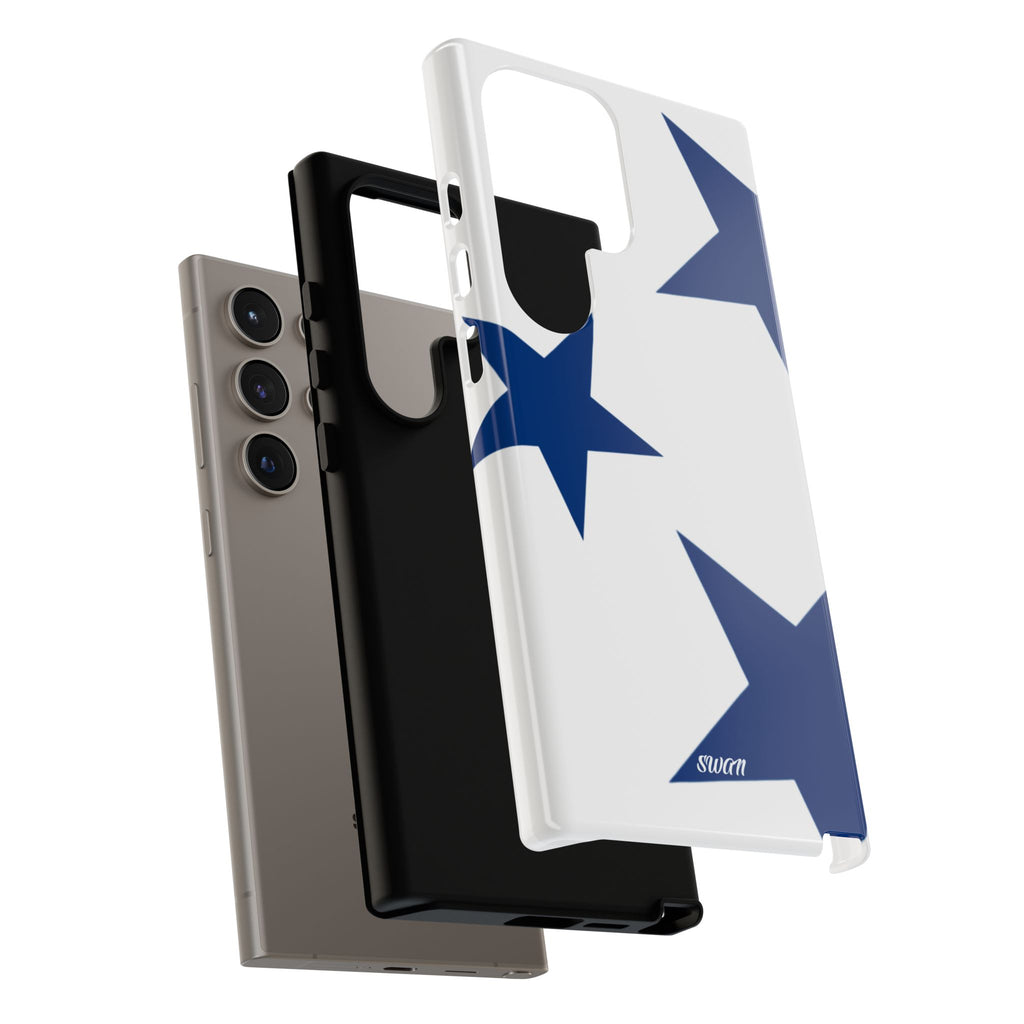 Sternenblüte (Blau in Weiß)