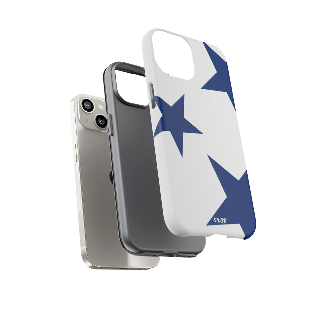 Sternenblüte (Blau in Weiß)