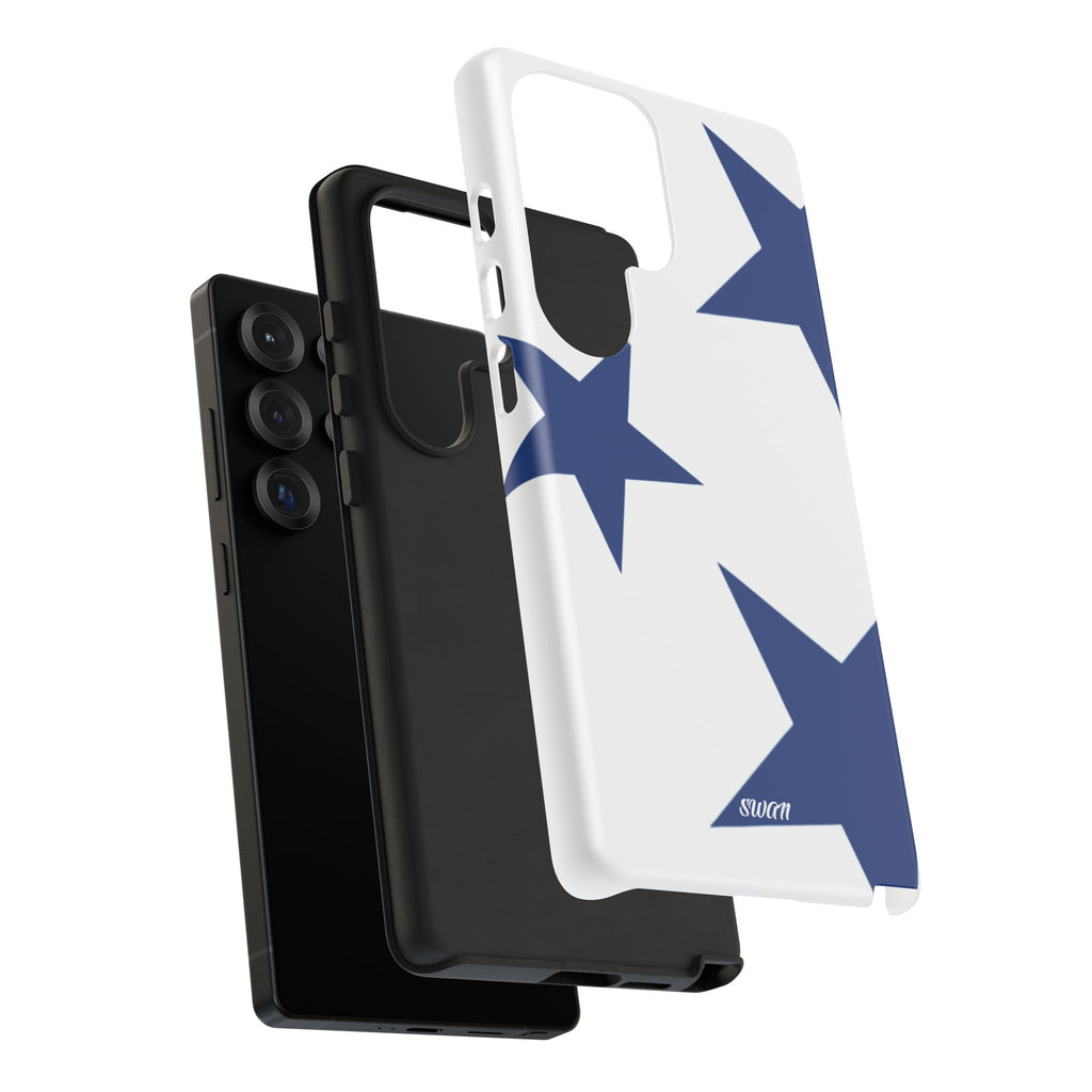 Sternenblüte (Blau in Weiß)