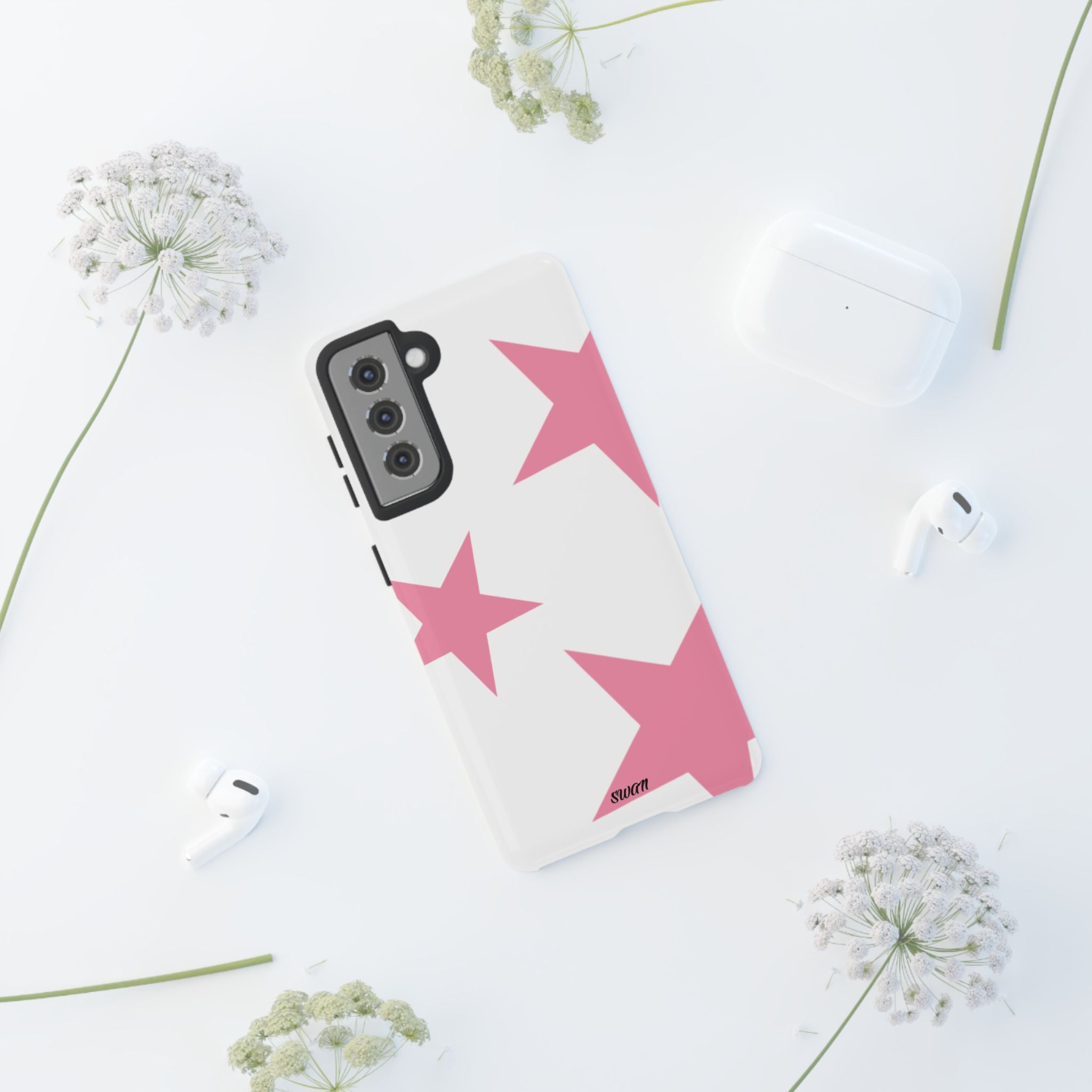 Star Bloom (Pink in White)