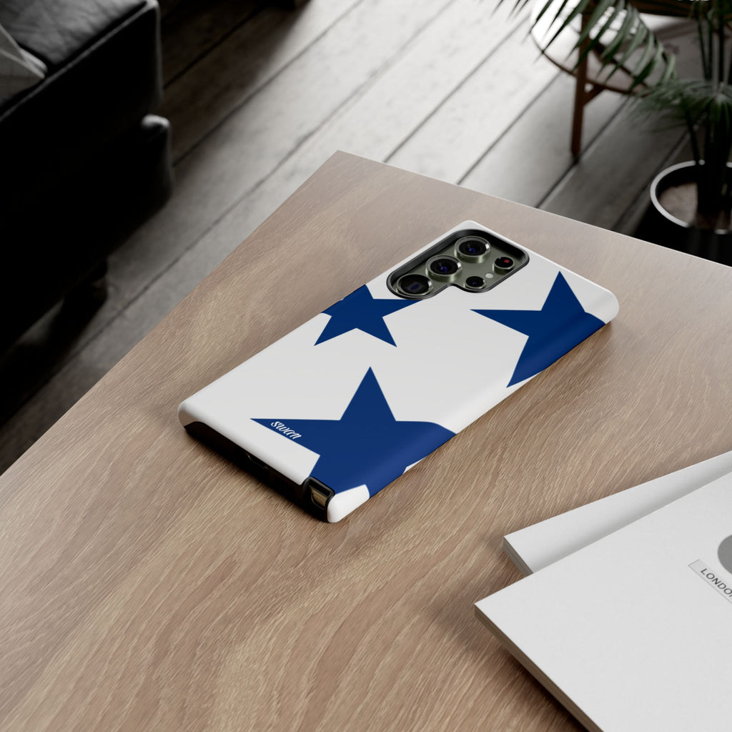 Sternenblüte (Blau in Weiß)