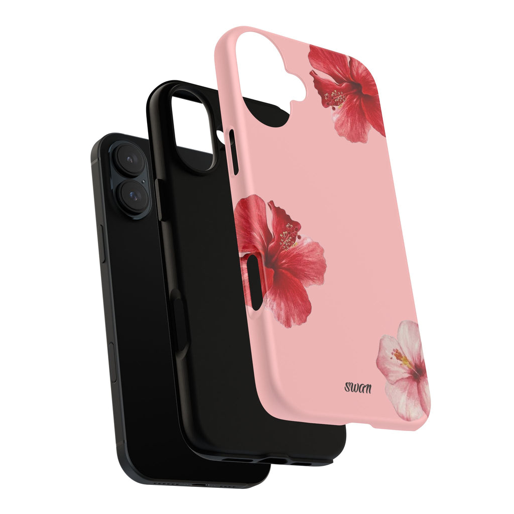 Blühender Hibiskus (Rosa)