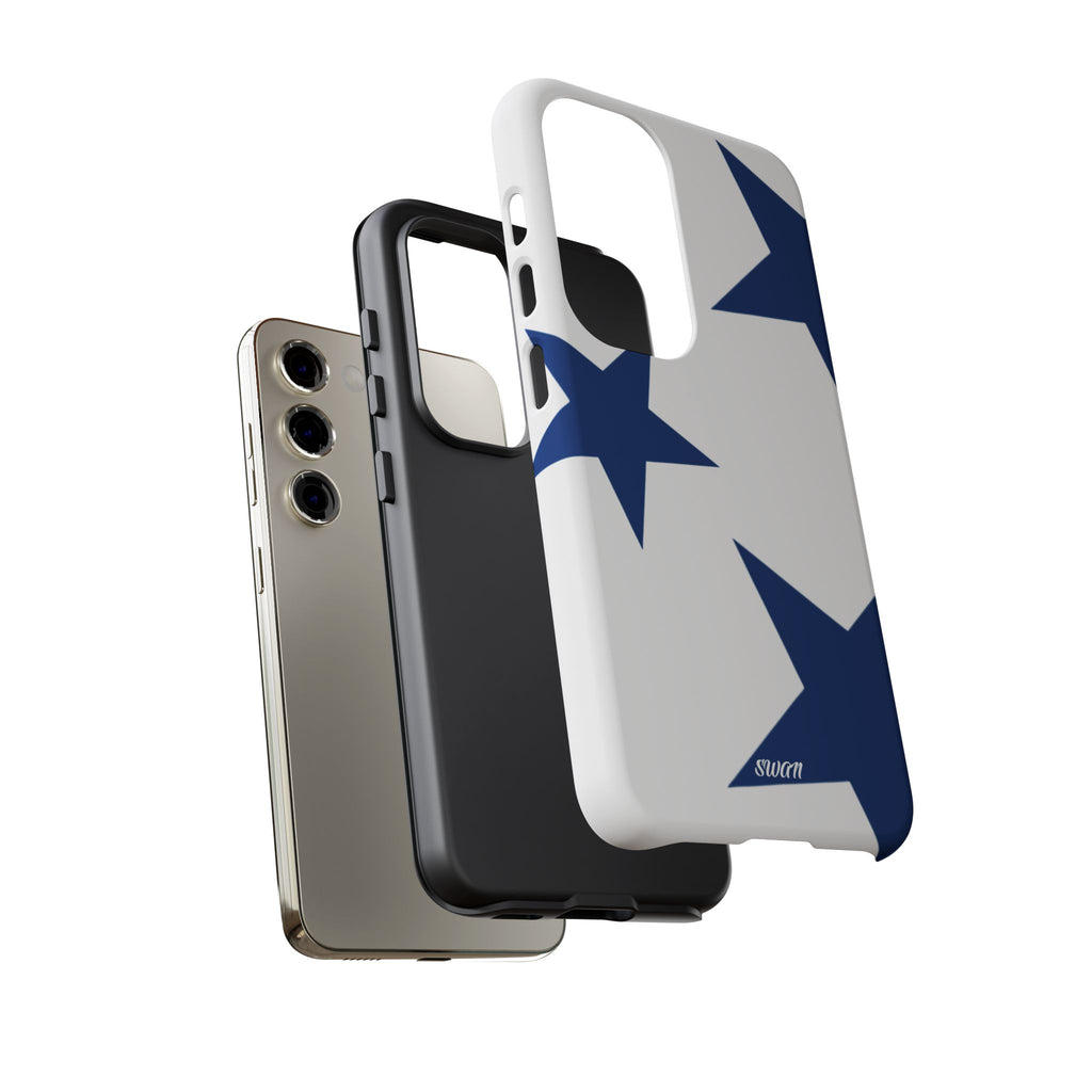 Sternenblüte (Blau in Weiß)