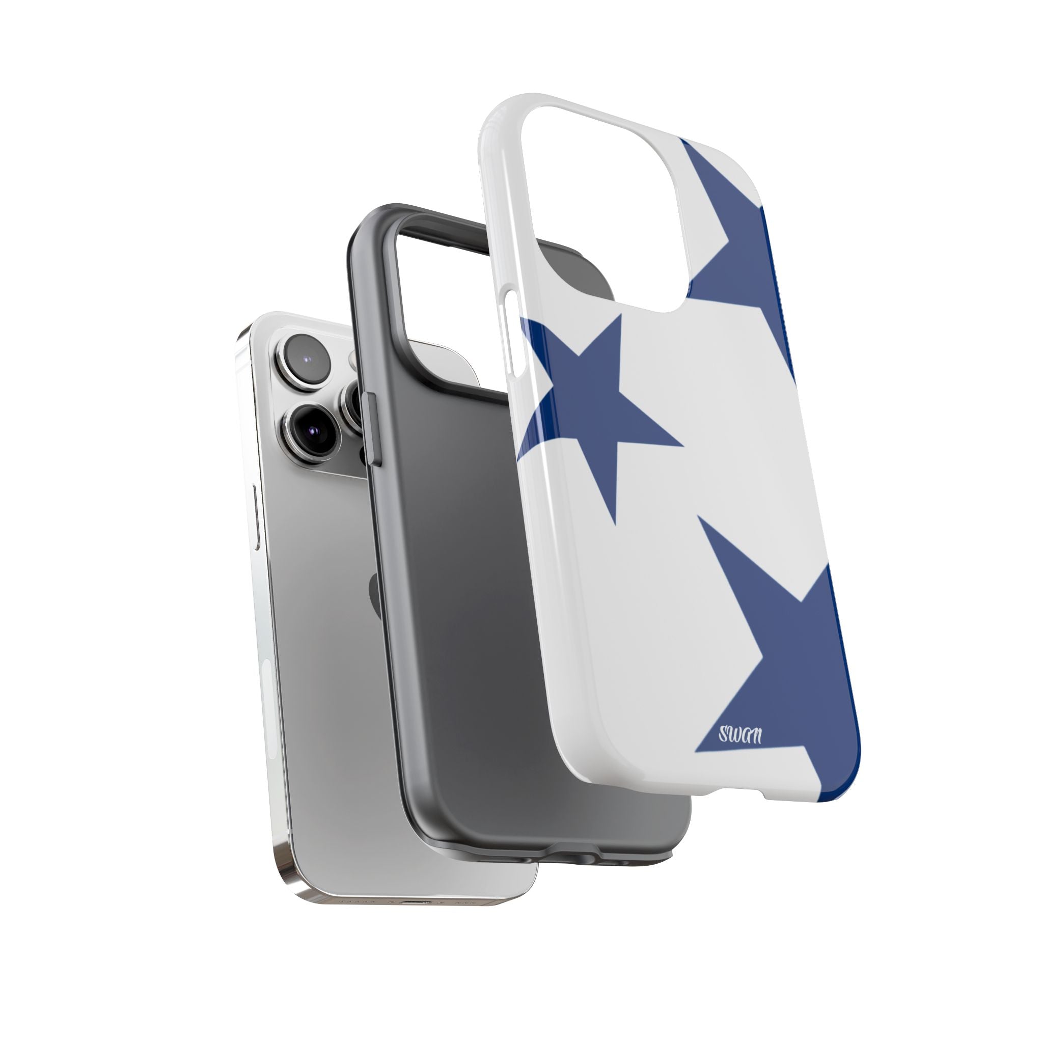 Sternenblüte (Blau in Weiß)