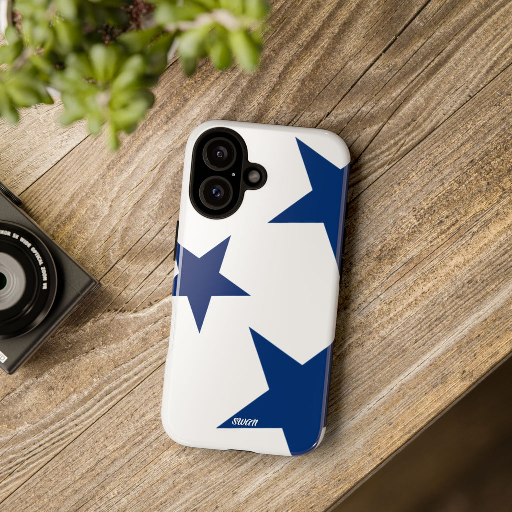 Sternenblüte (Blau in Weiß)