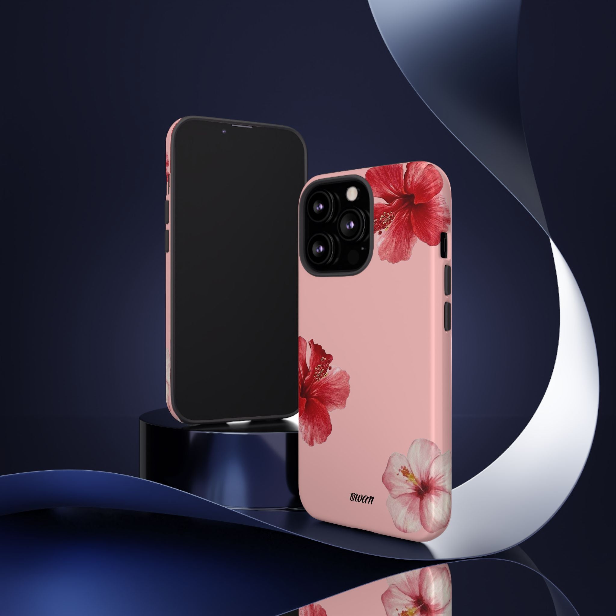 Blühender Hibiskus (Rosa)