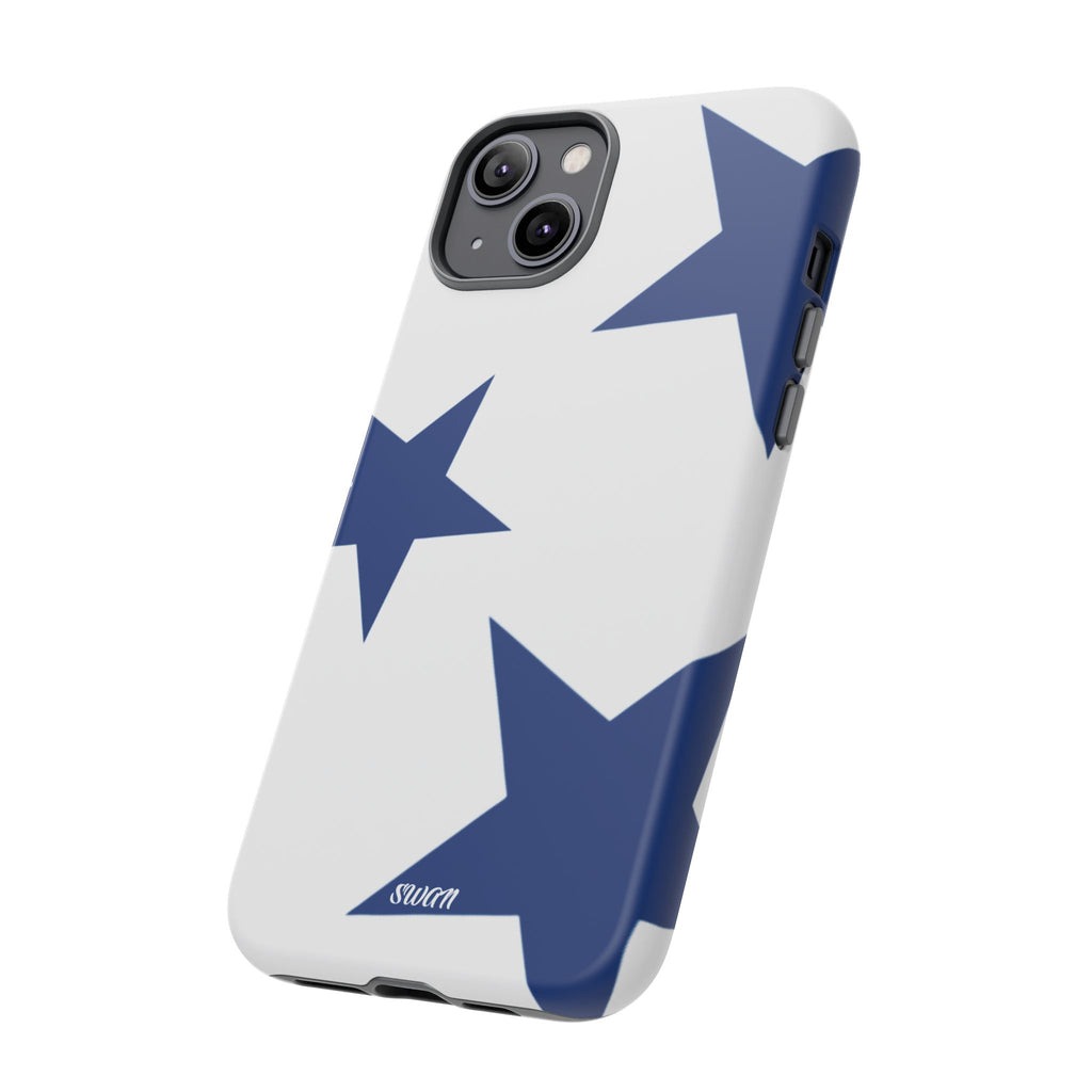 Sternenblüte (Blau in Weiß)