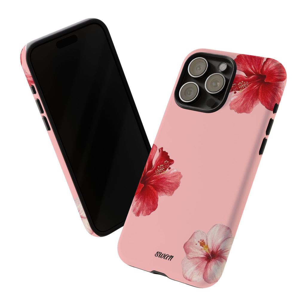 Blühender Hibiskus (Rosa)