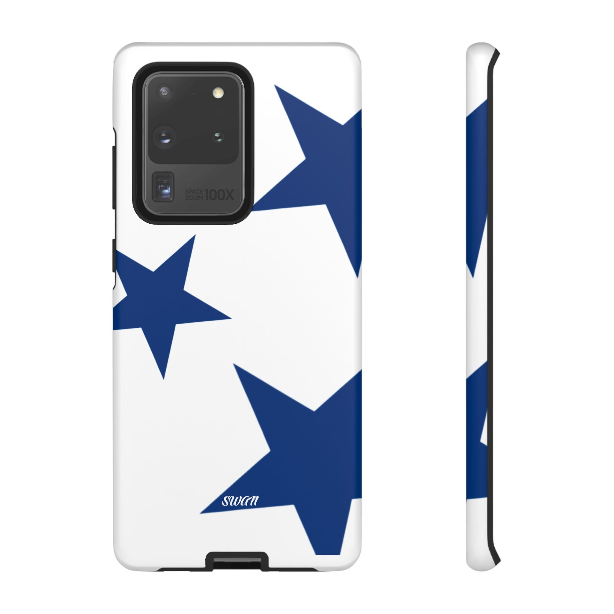 Sternenblüte (Blau in Weiß)