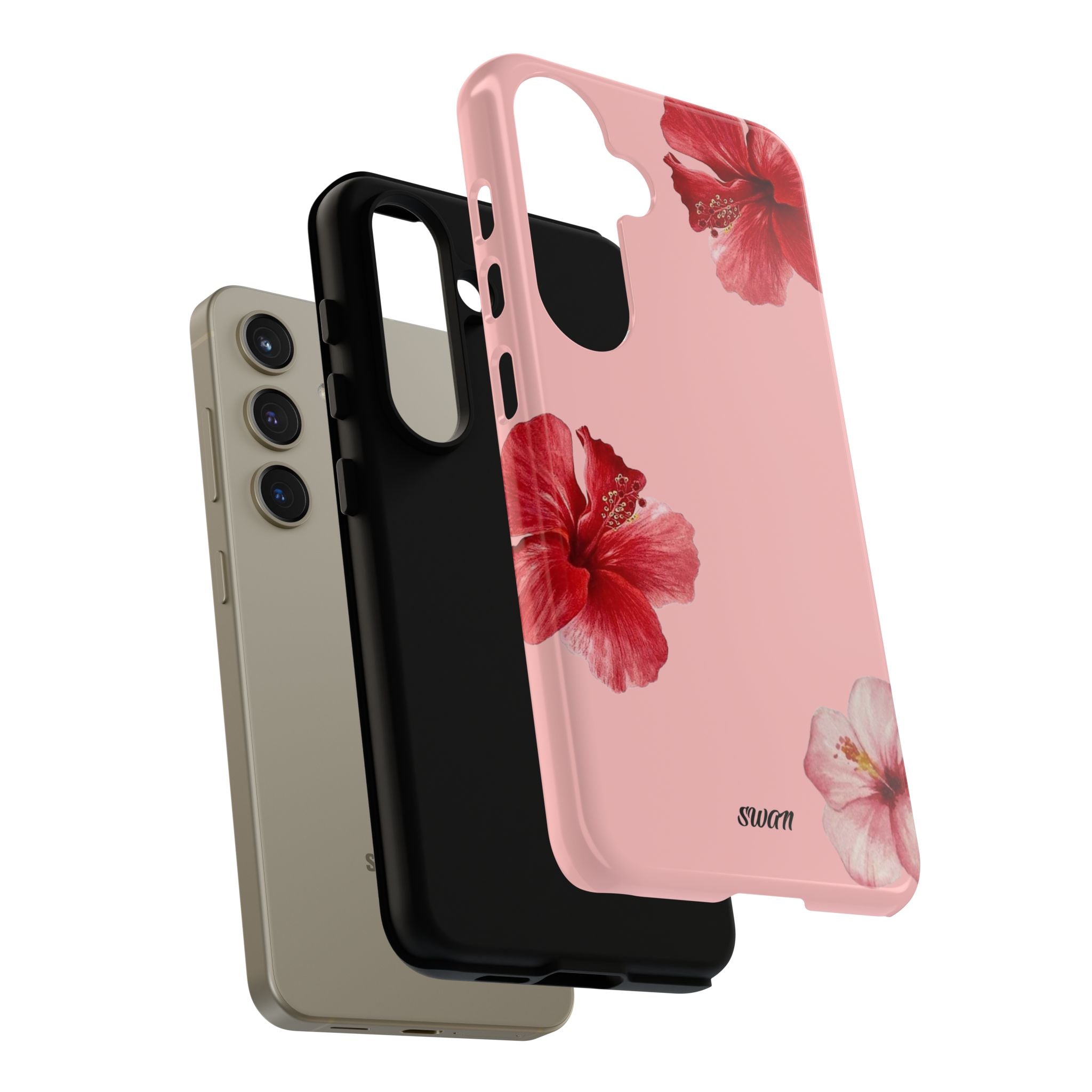 Blühender Hibiskus (Rosa)