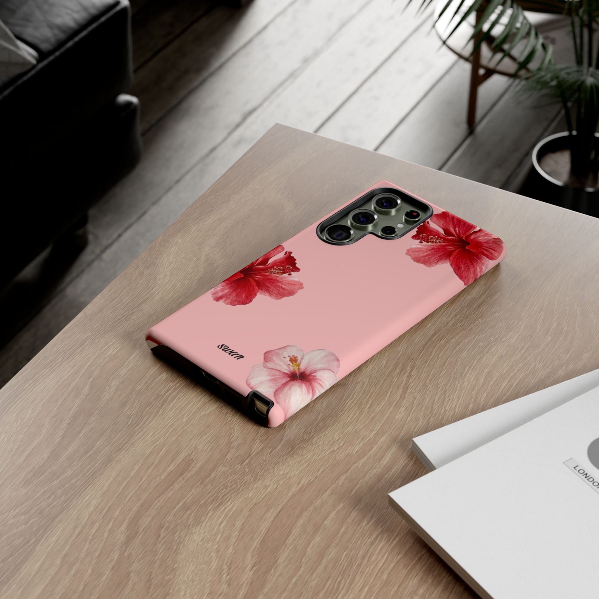 Blühender Hibiskus (Rosa)