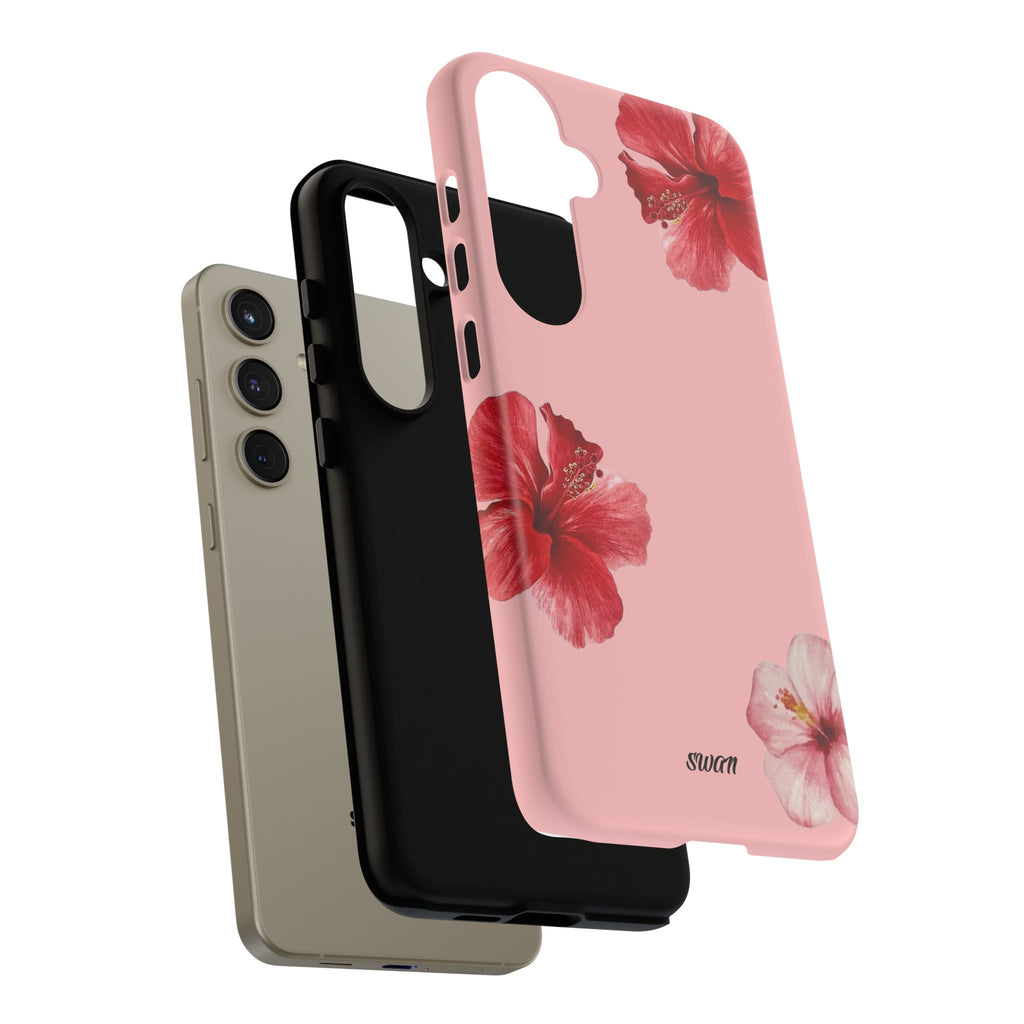 Blühender Hibiskus (Rosa)