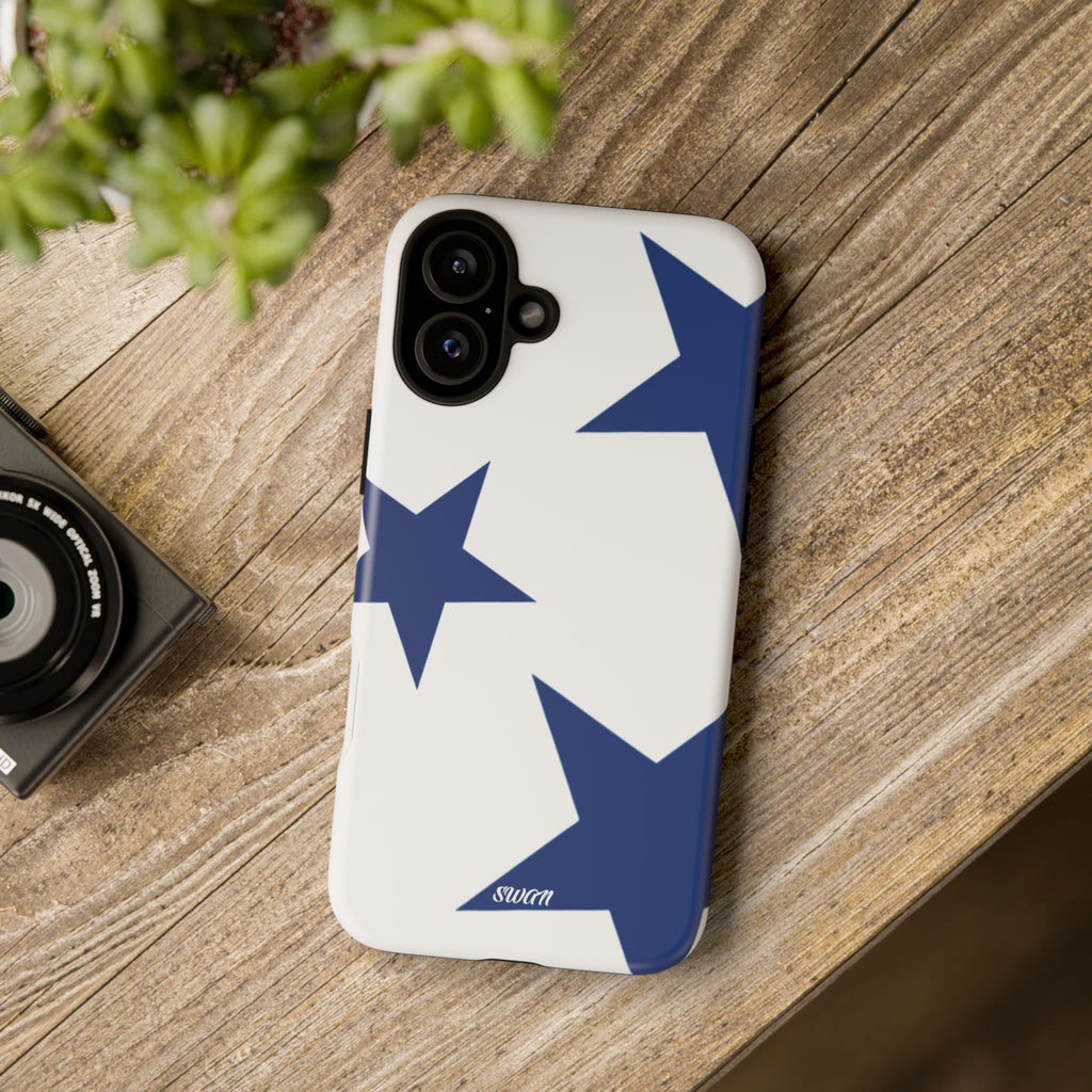 Sternenblüte (Blau in Weiß)