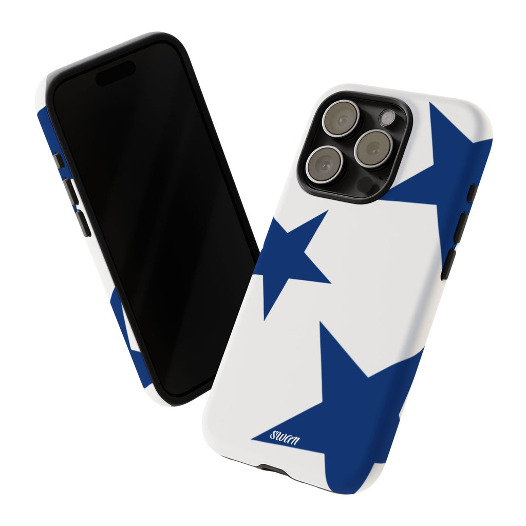 Sternenblüte (Blau in Weiß)