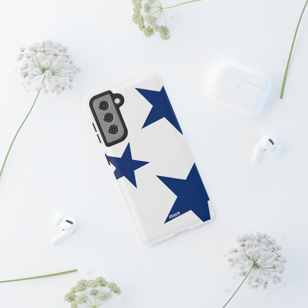 Sternenblüte (Blau in Weiß)