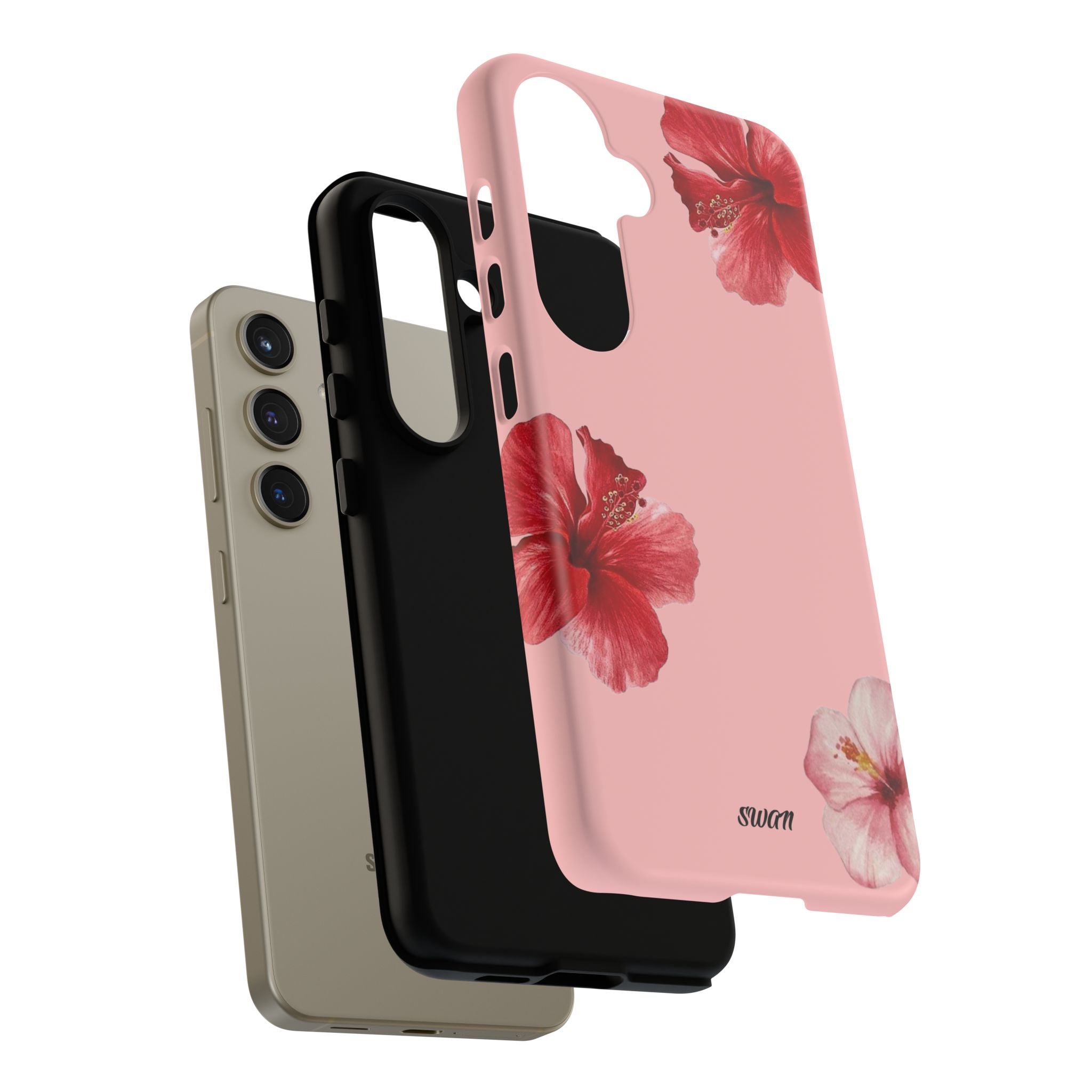 Blühender Hibiskus (Rosa)