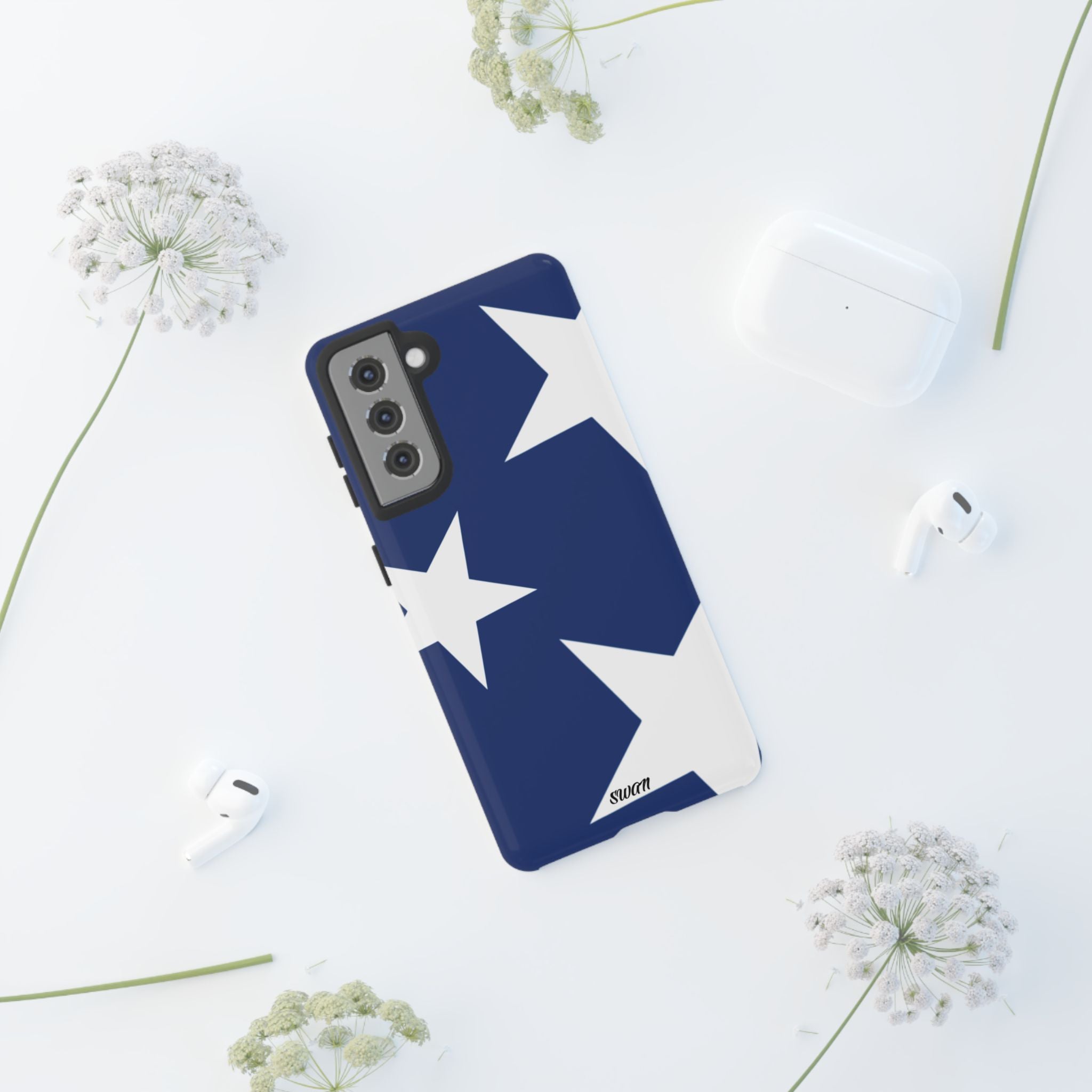 Star Bloom (White in Blue)