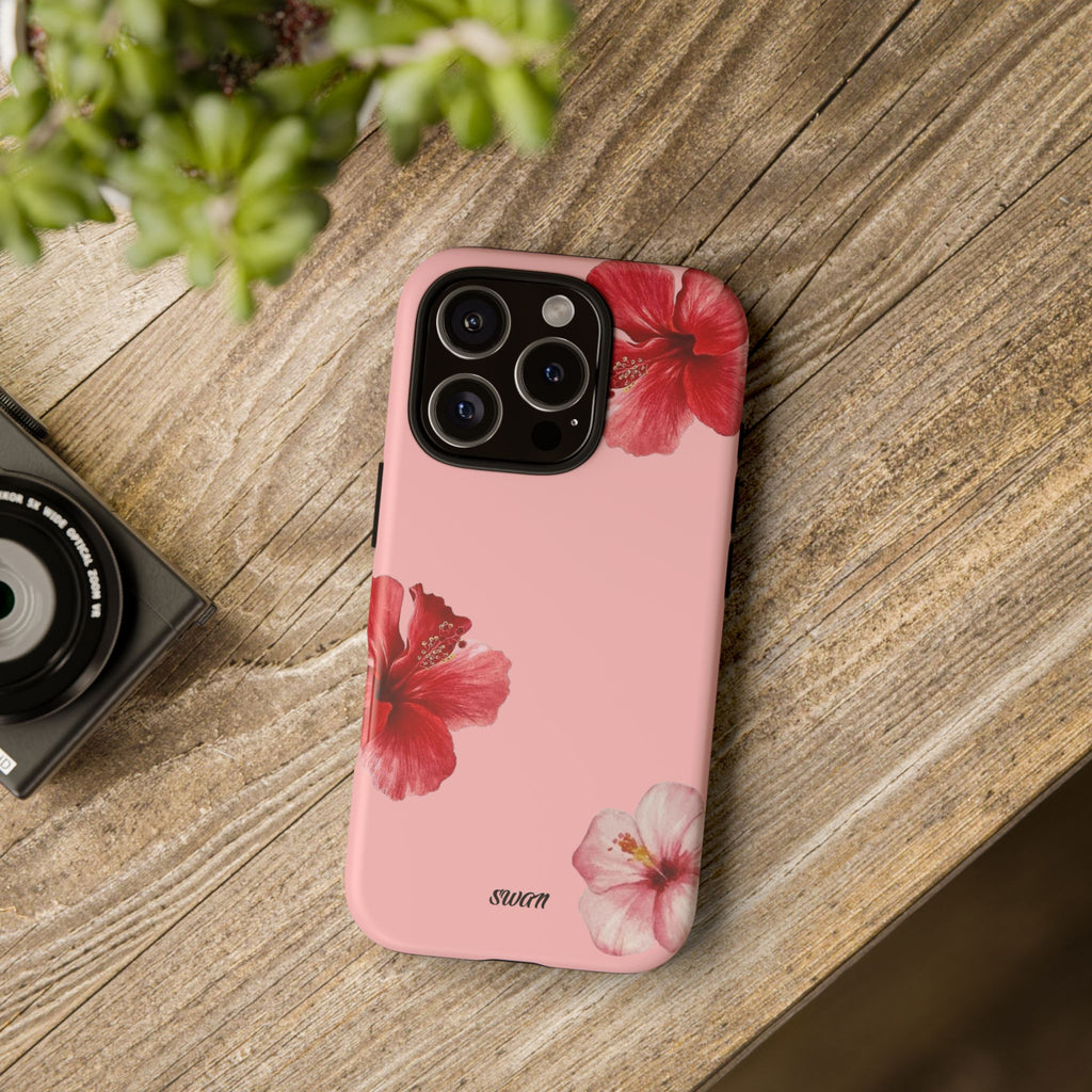 Blühender Hibiskus (Rosa)