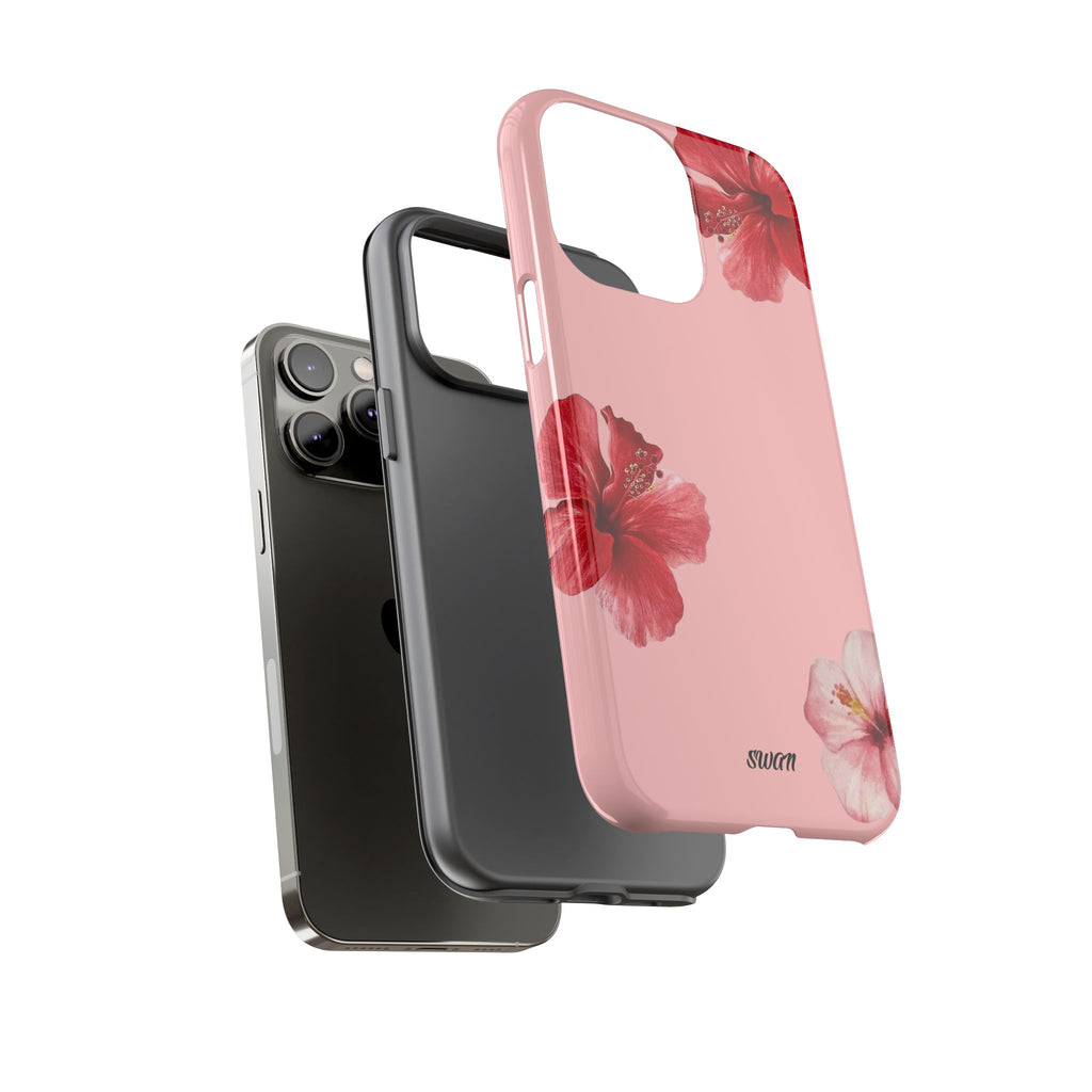 Blühender Hibiskus (Rosa)