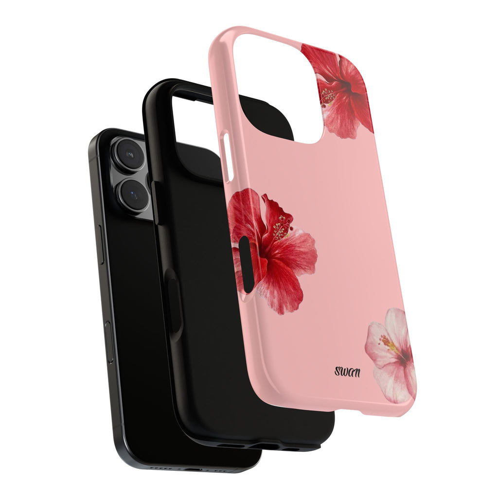 Blühender Hibiskus (Rosa)