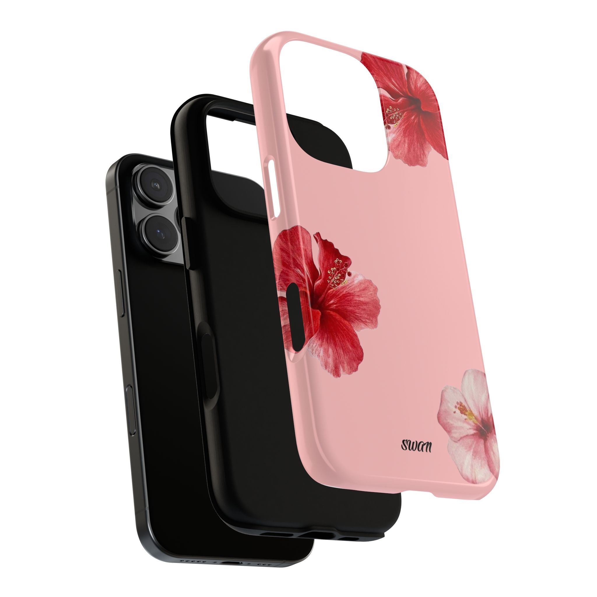 Blühender Hibiskus (Rosa)