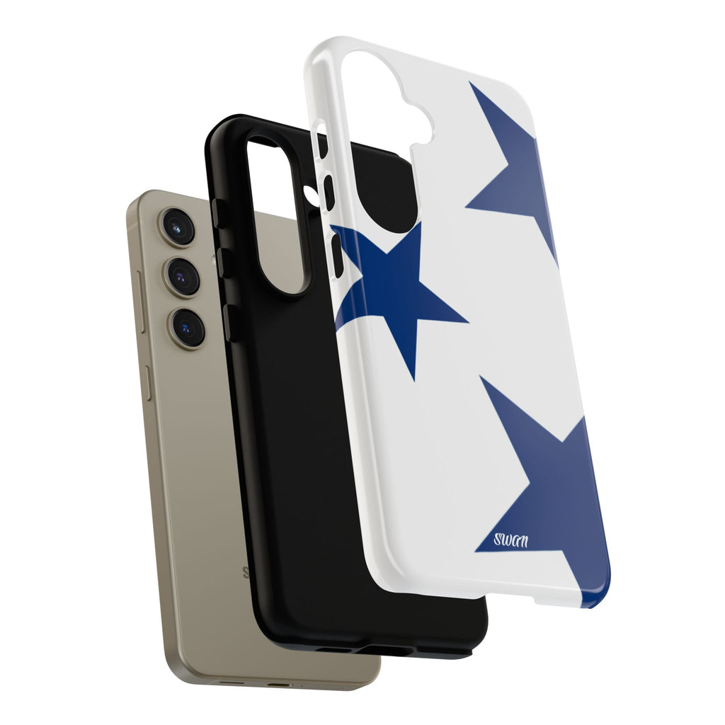 Sternenblüte (Blau in Weiß)