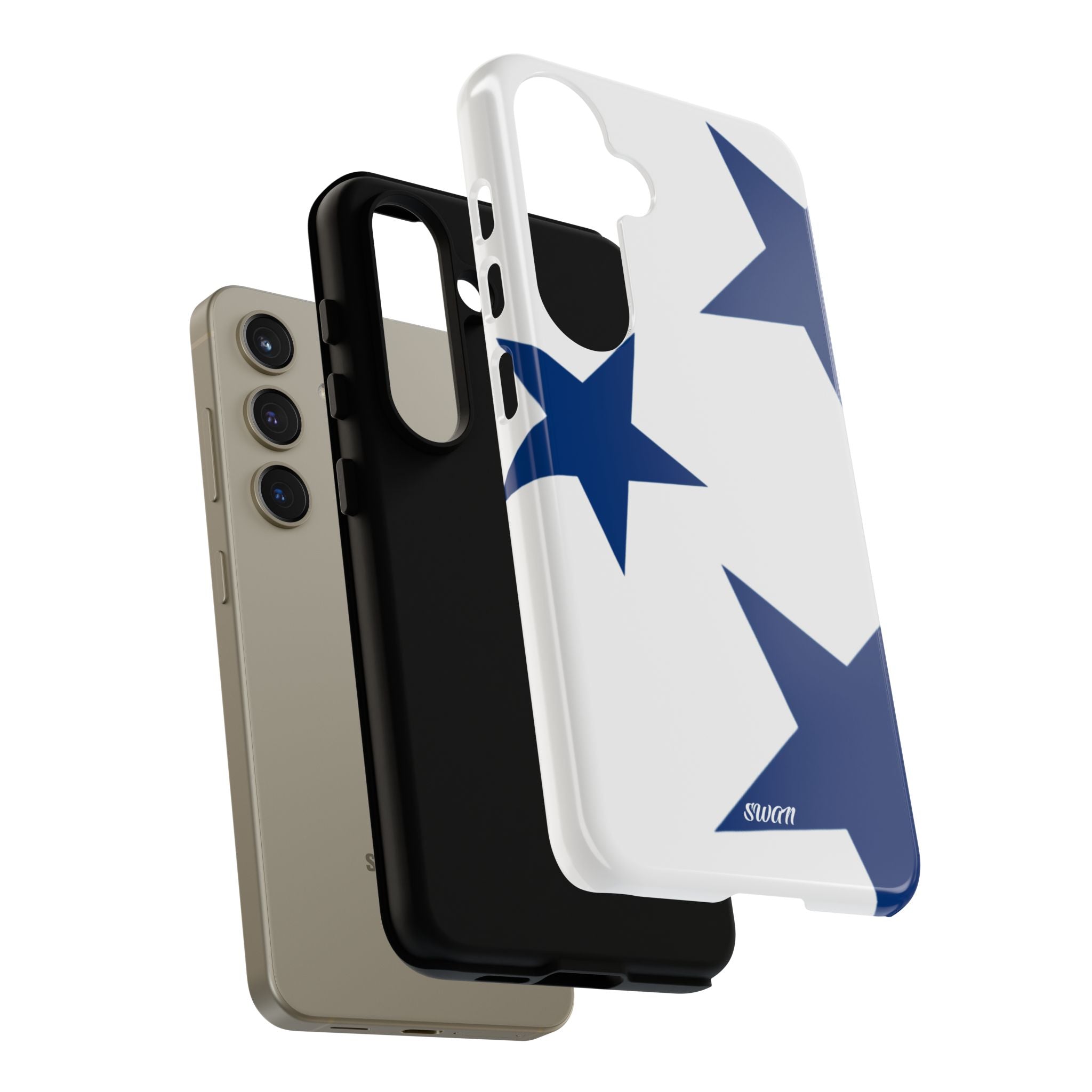 Sternenblüte (Blau in Weiß)