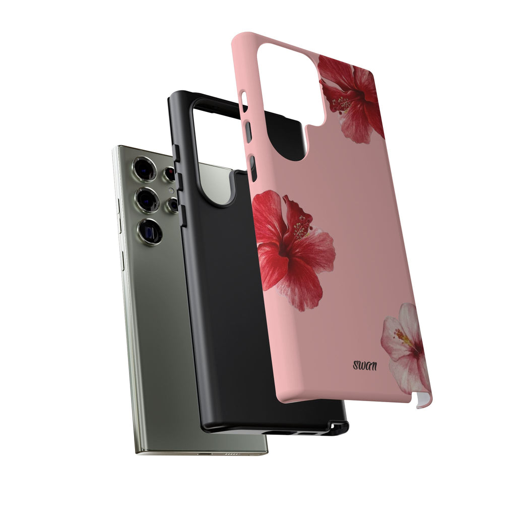 Blühender Hibiskus (Rosa)