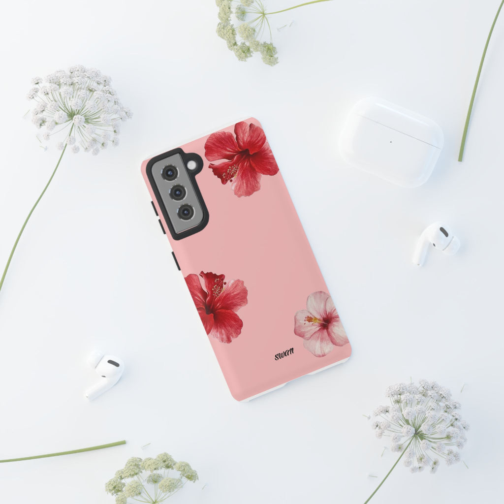 Blühender Hibiskus (Rosa)