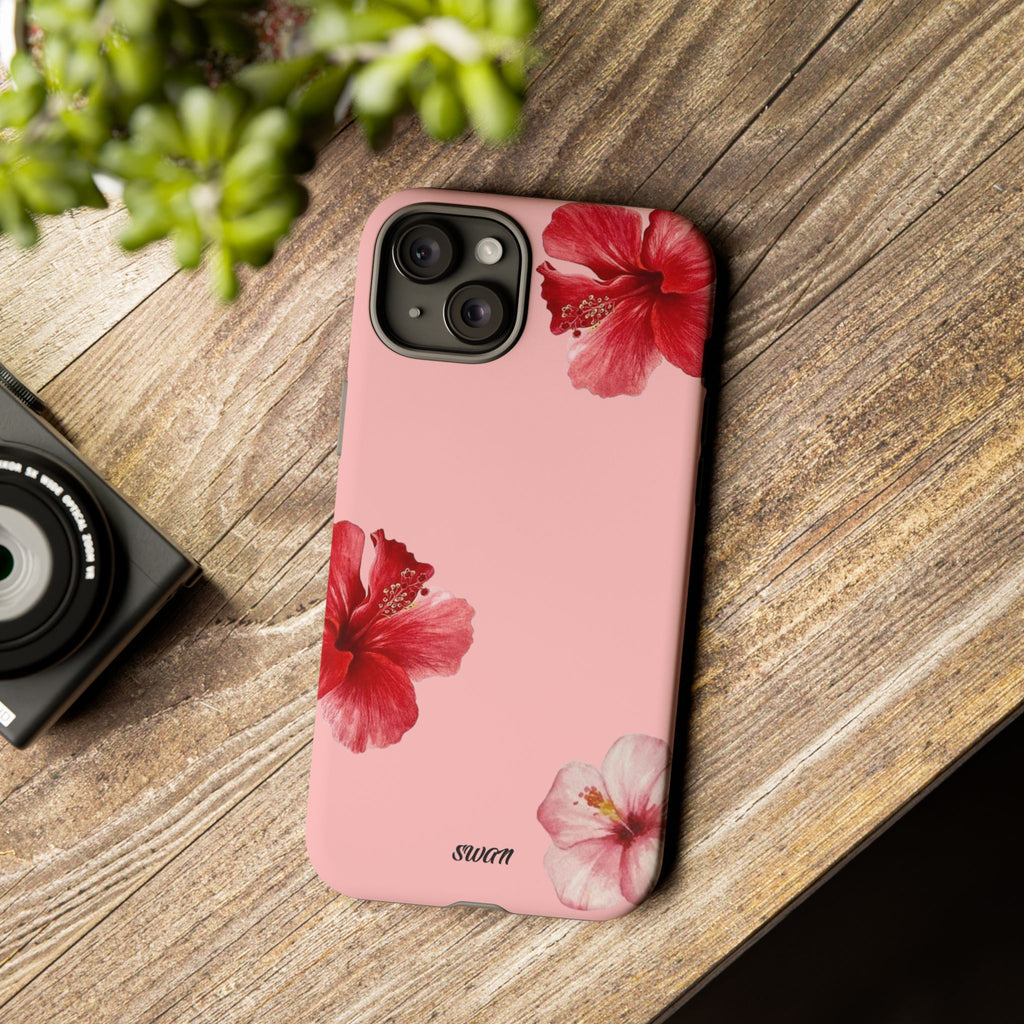 Blühender Hibiskus (Rosa)